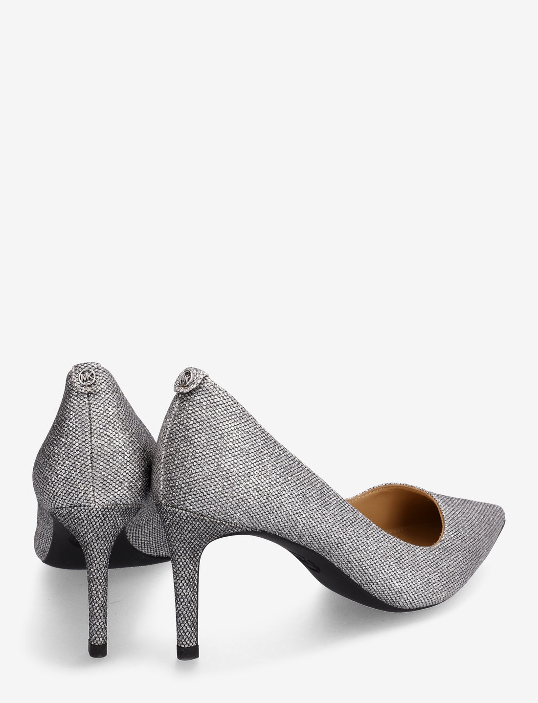 Michael kors flex 2025 kitten pump silver glitter