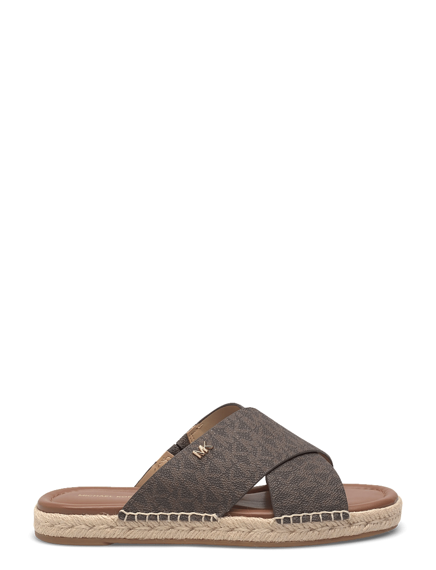 Michael Kors - KENZIE SANDAL - flache sandalen - brown - 1