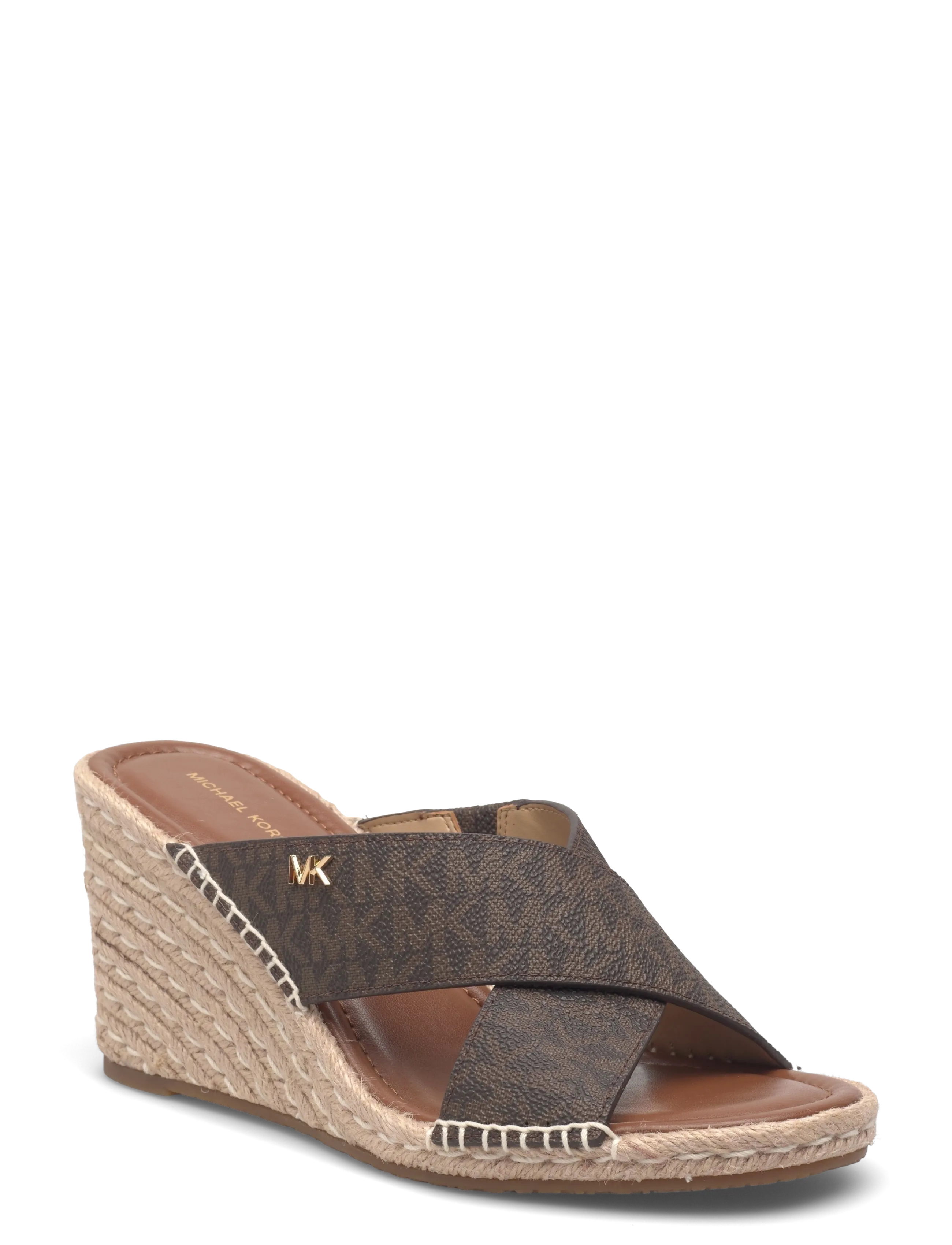 Michael Kors KENZIE WEDGE SANDAL - Absatzschuhe - BROWN / brown