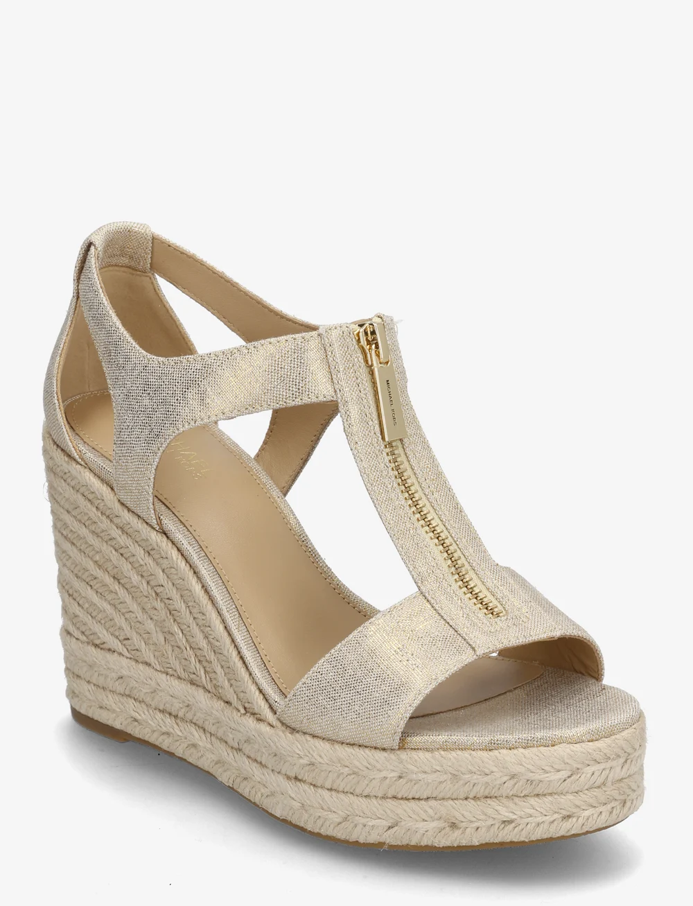 Michael Kors - BERKLEY MID WEDGE - højhælede espadrillos - pale gold - 0