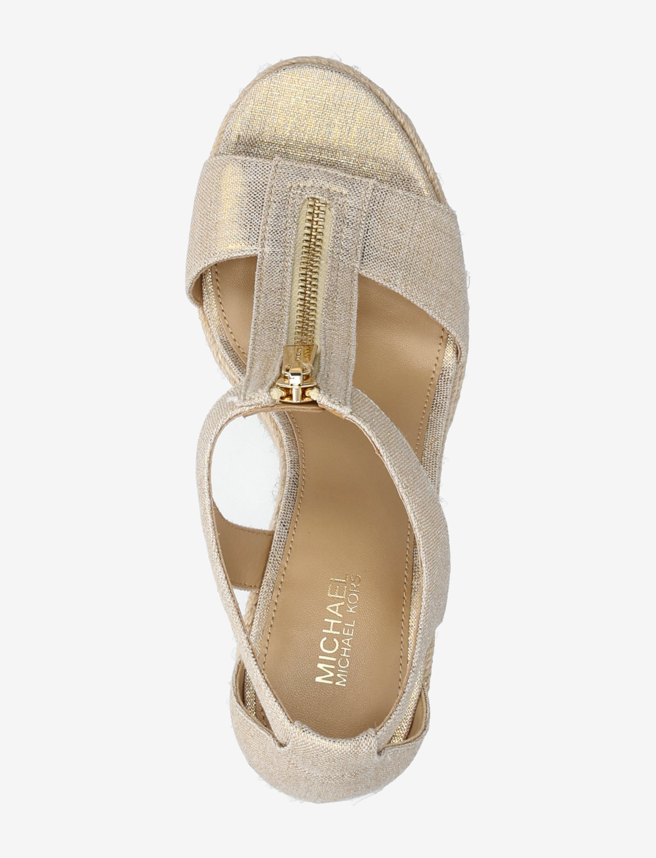 Michael Kors - BERKLEY MID WEDGE - espadrillos med klack - pale gold - 3