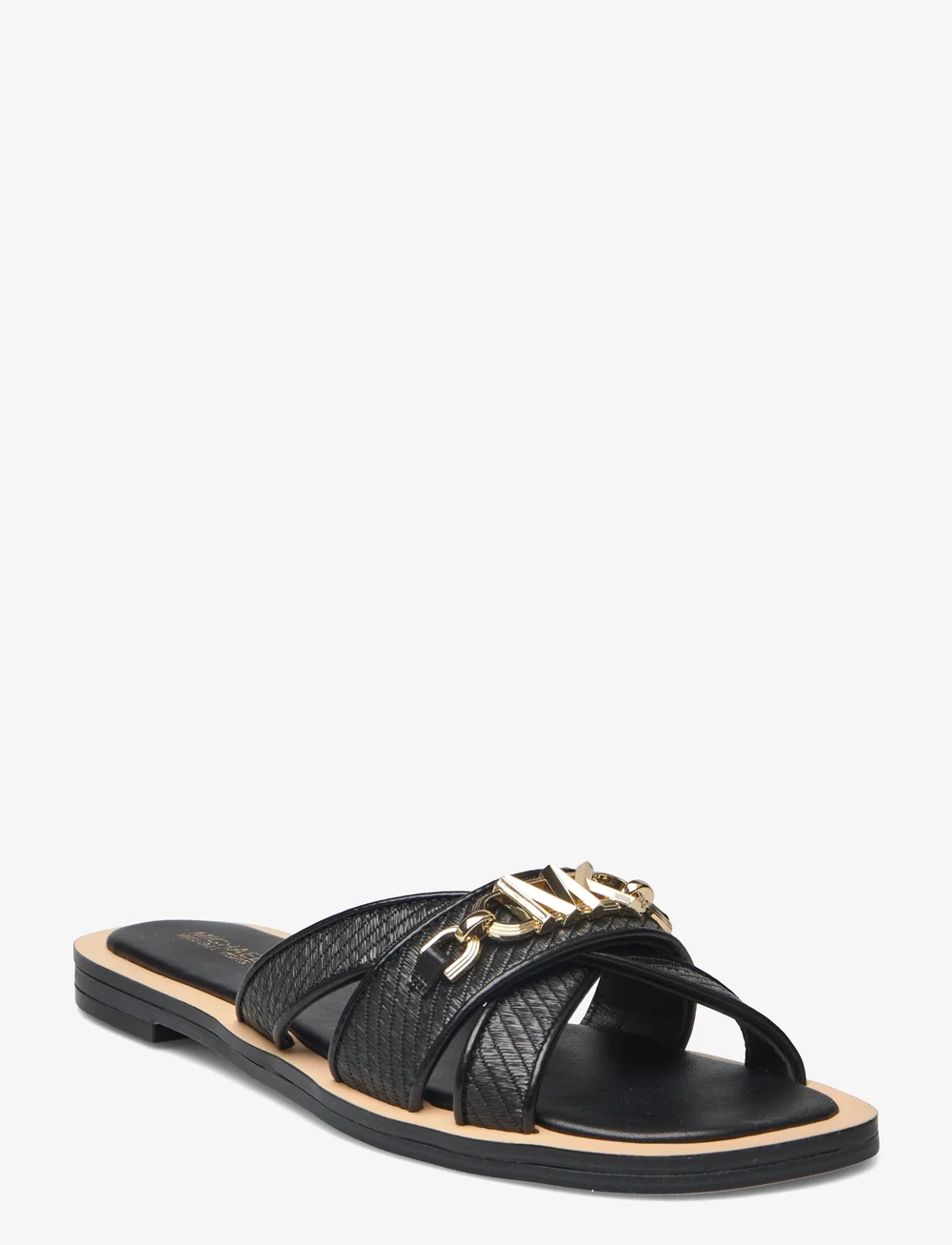 Black michael kors sandals on sale