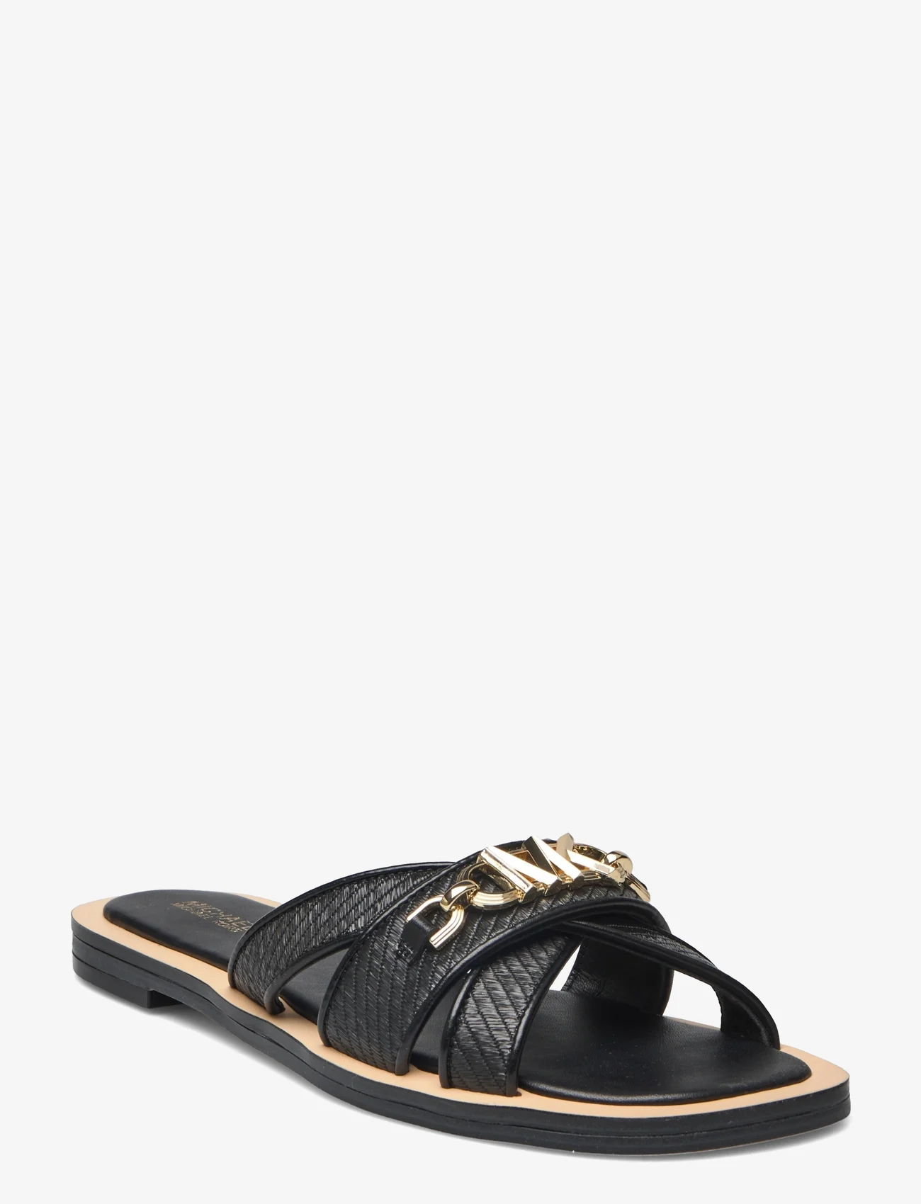 Michael Kors - TIFFANIE FLAT SLIDE - flat sandals - black/black - 0