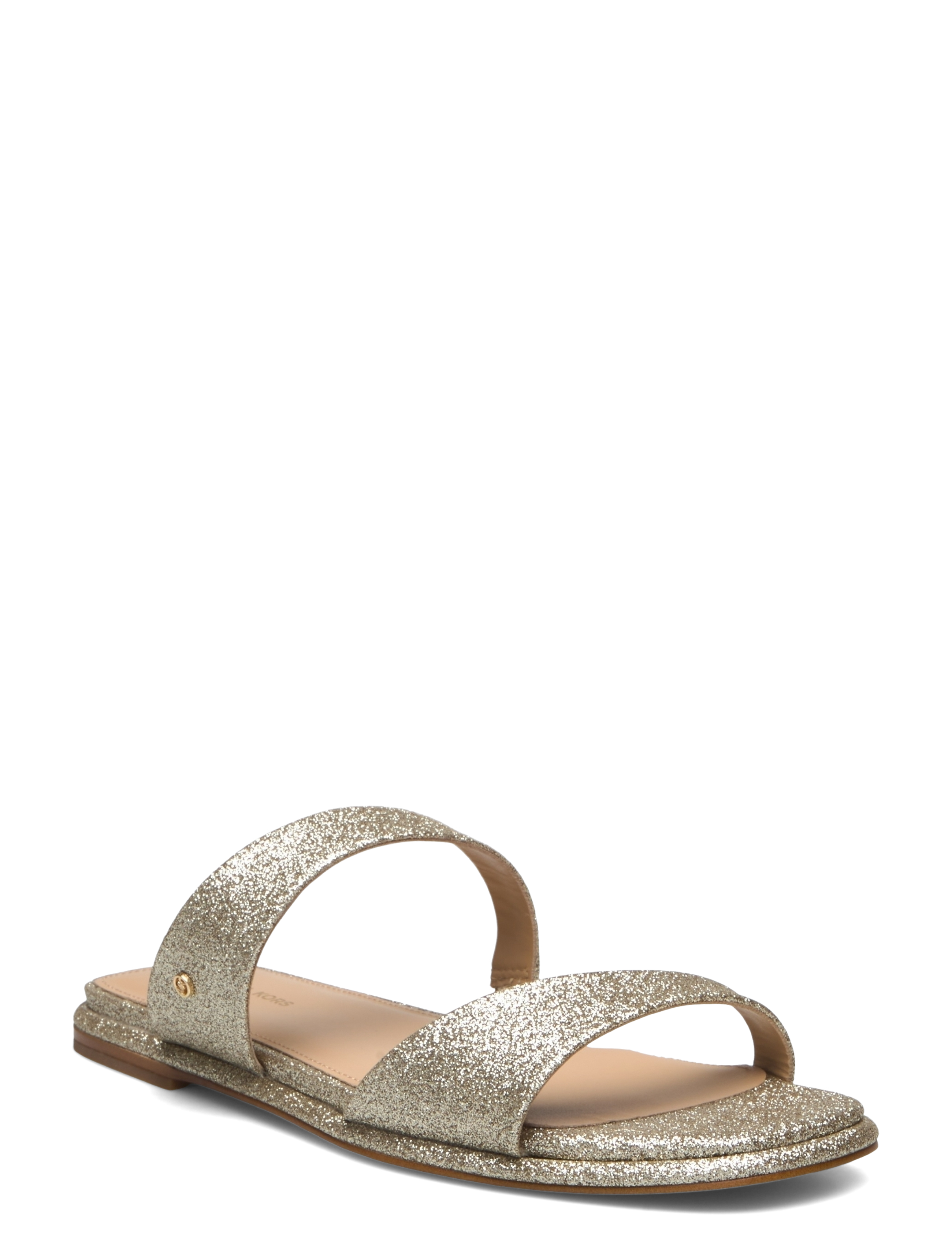 Michael Kors Jaida Flat Sandal, 38, Gold, Sandaler > Flade Sandals, Dame