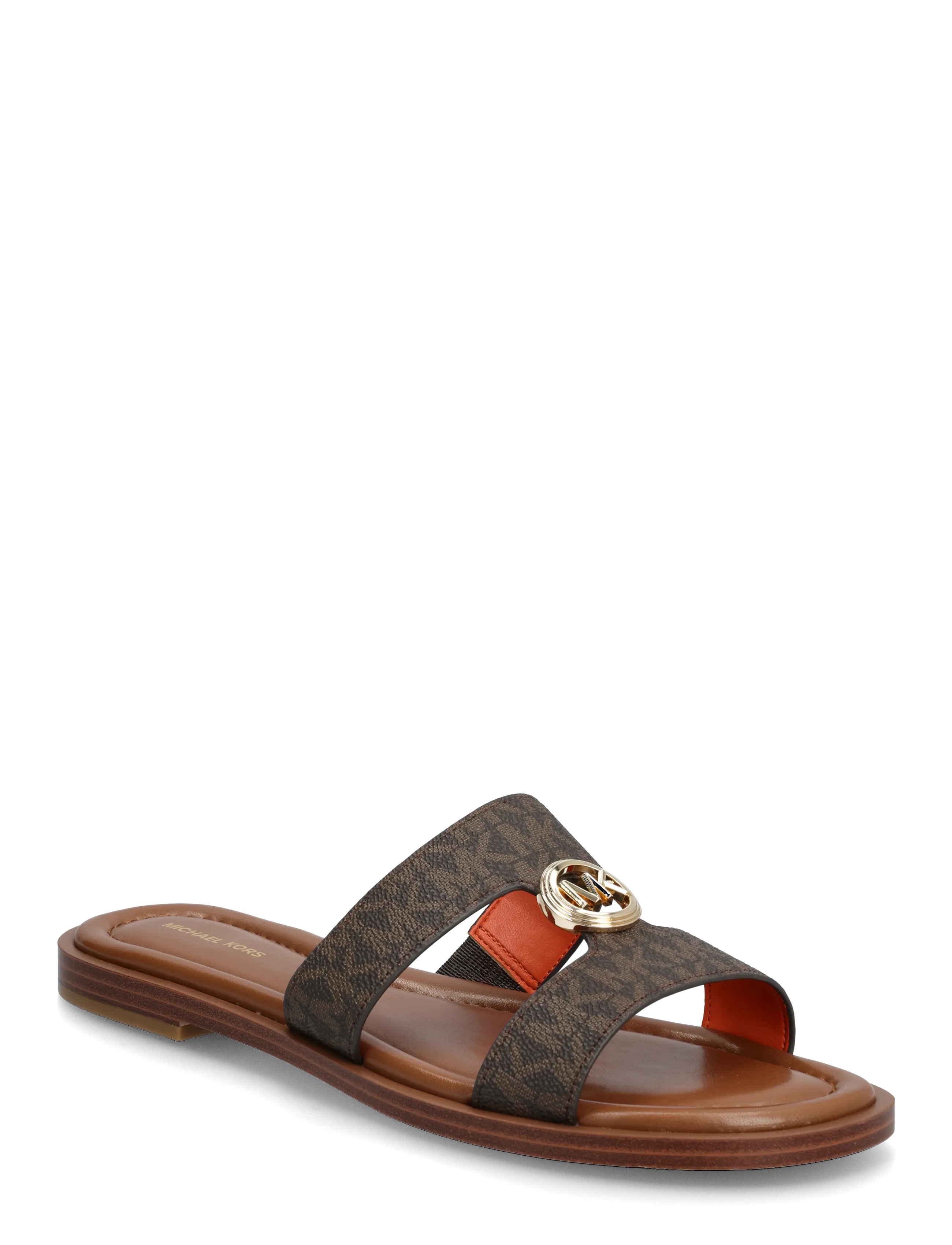 Michael Kors ERIN FLAT SANDAL - Flache Sandalen - BROWN / brown