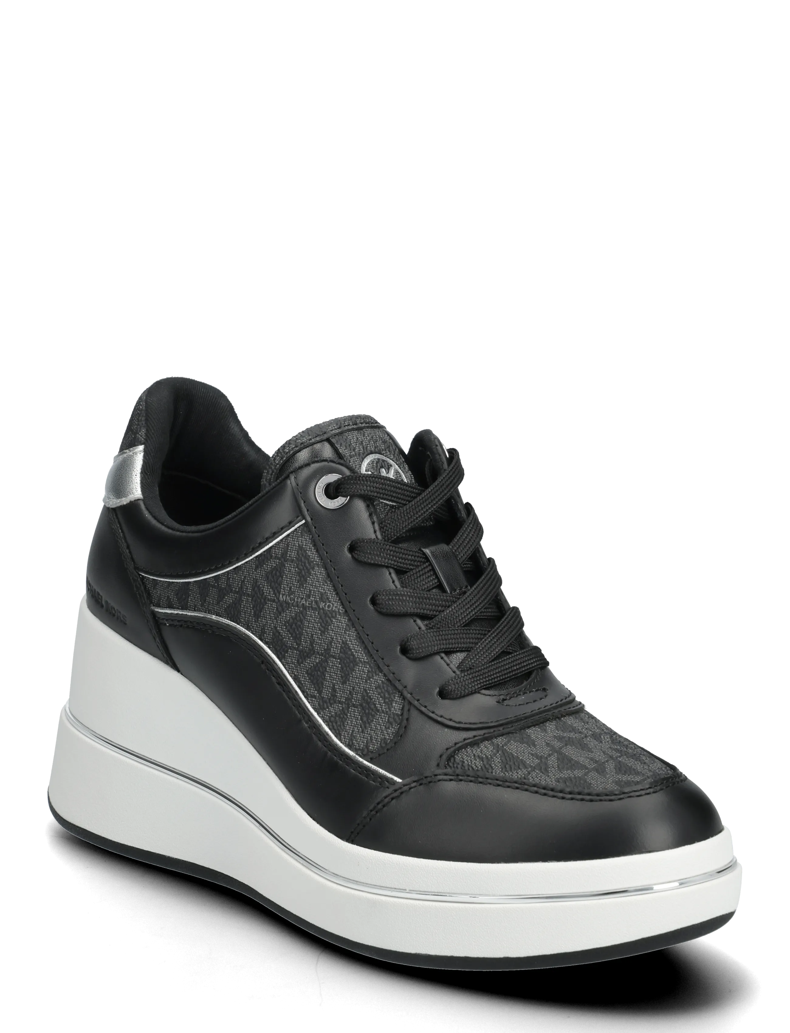 Michael Kors EMMY WEDGE TRAINER - Chunky Sneakers - BLACK / black