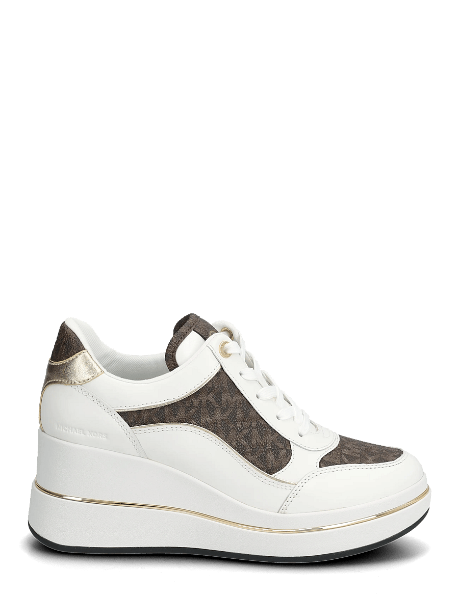 Michael Kors - EMMY WEDGE TRAINER - sneakers med kilklack - brown - 1