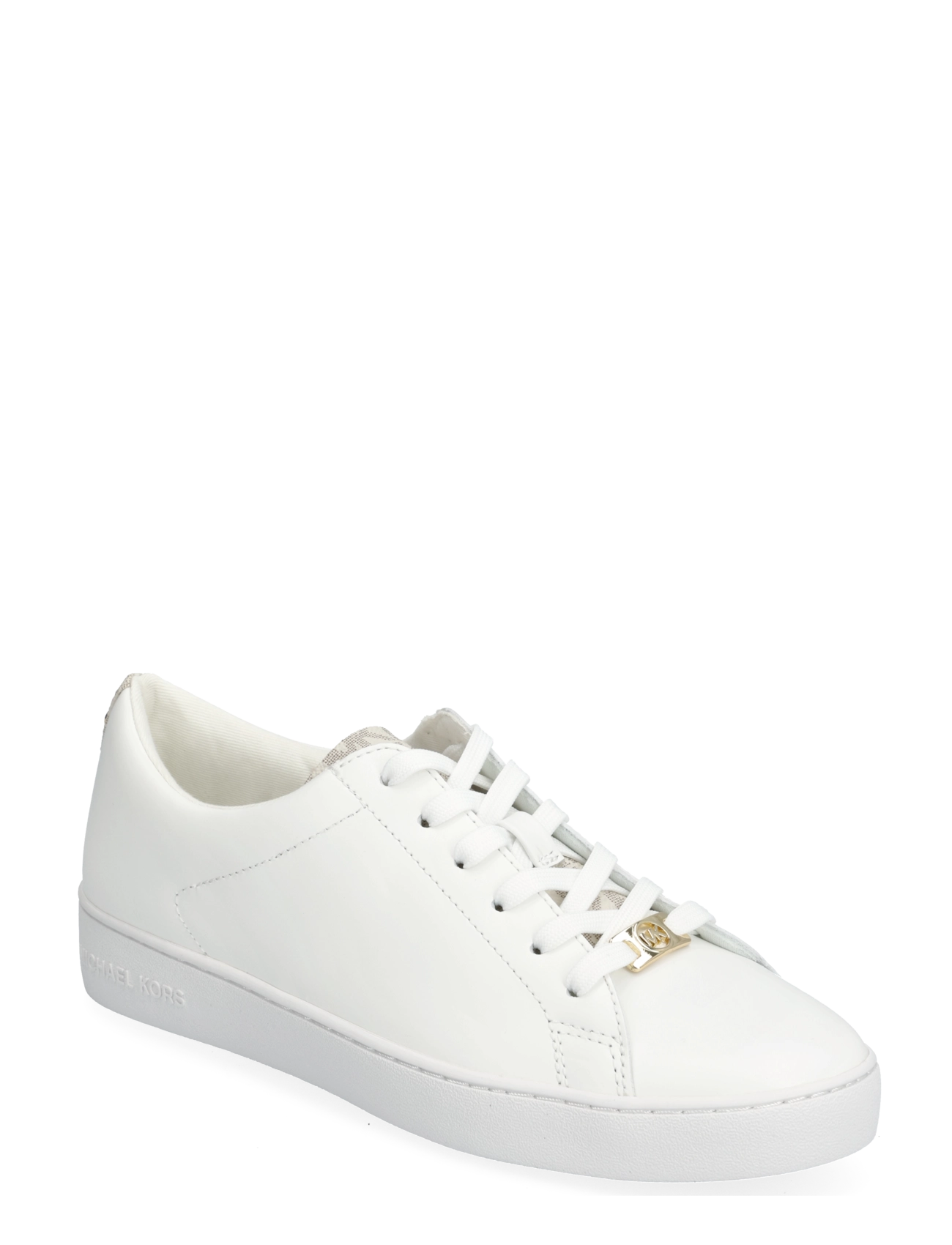 Michael Kors Keaton Lace Up, Kvinder, Snørebånds Lav Top Sneaker, Hvid, Str: 39