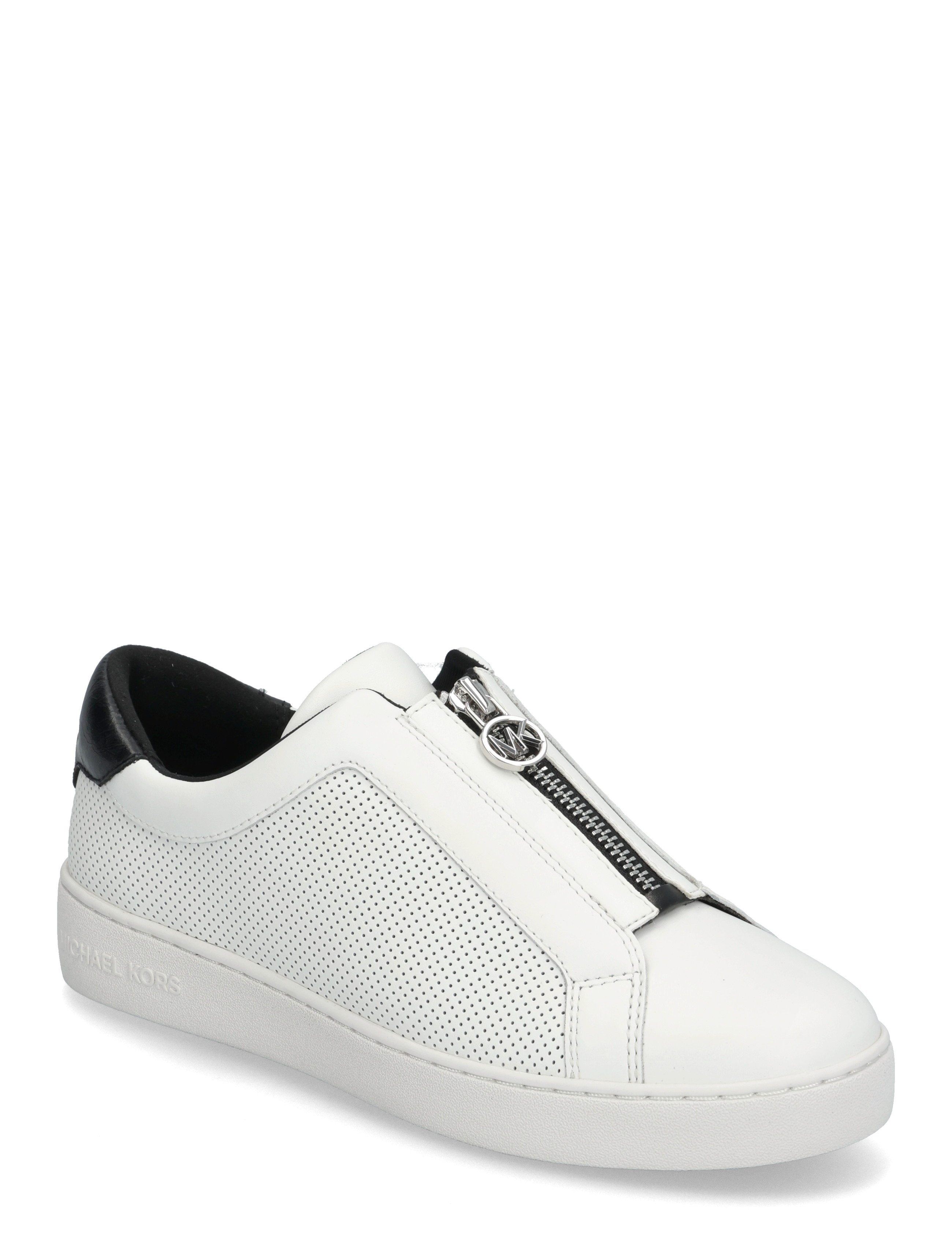 Michael Kors KEATON ZIP SLIP ON - Vabaajajalatsid - BLACK / white