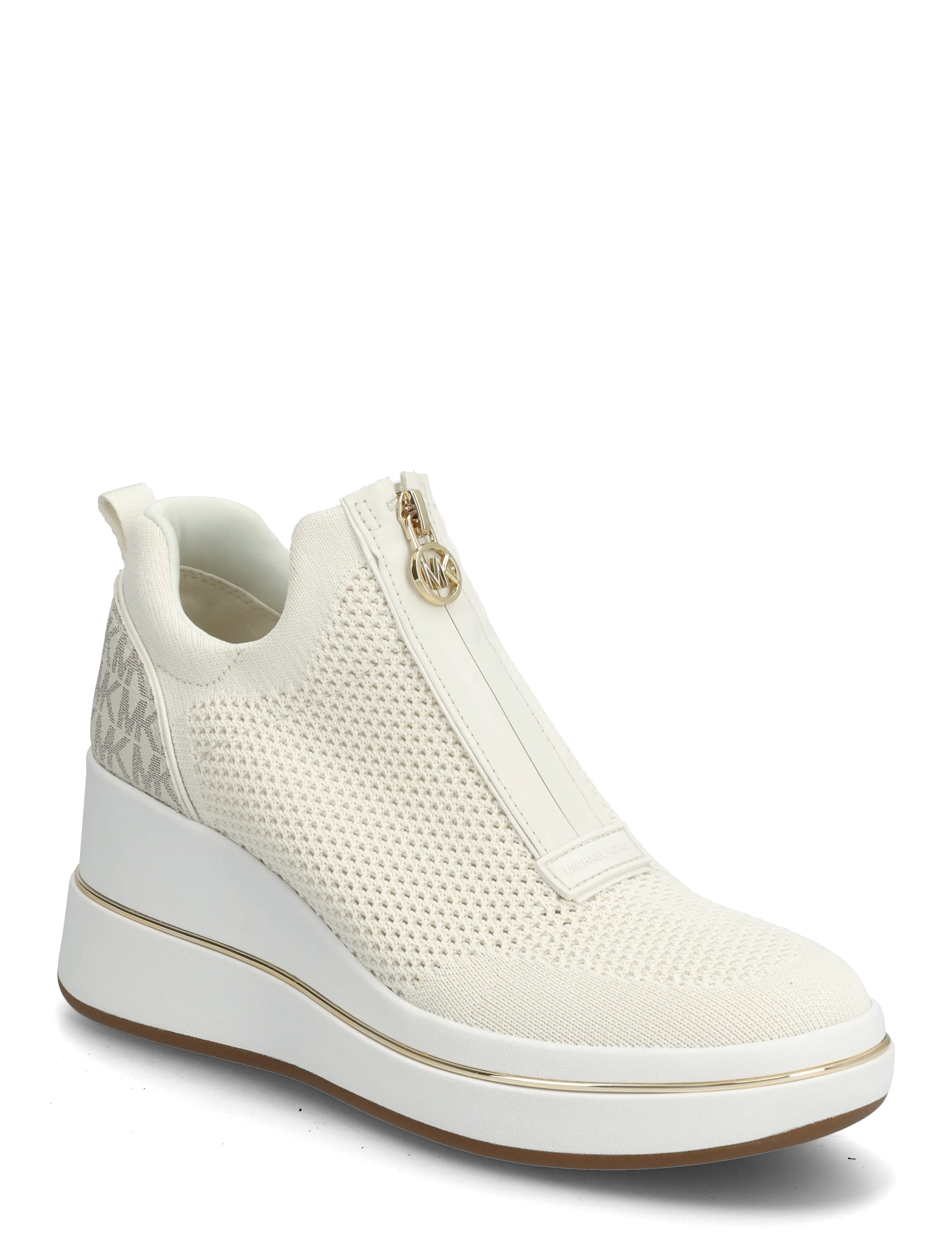 Michael Kors EMMY WEDGE ZIP SLIP ON - Sneakers - VANILLA MLTI / cream