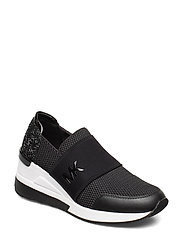 Michael Kors - ACTIVE WEDGE  FELIX TRAINER - sportiska stila apavi ar pazeminātu potītes daļu - black - 3