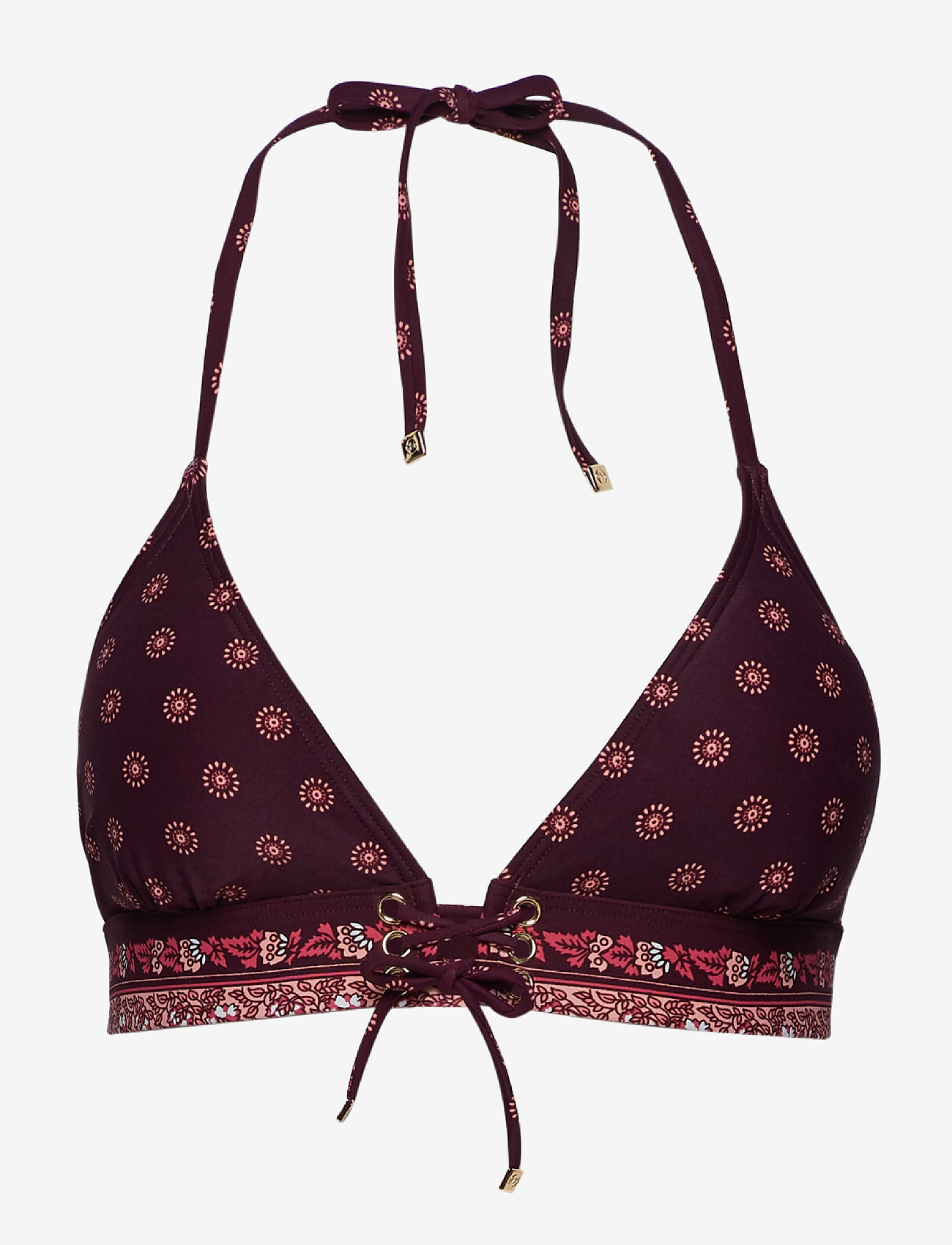 Michael Kors Swimwear - LACE UP TOP - cordovan - 0