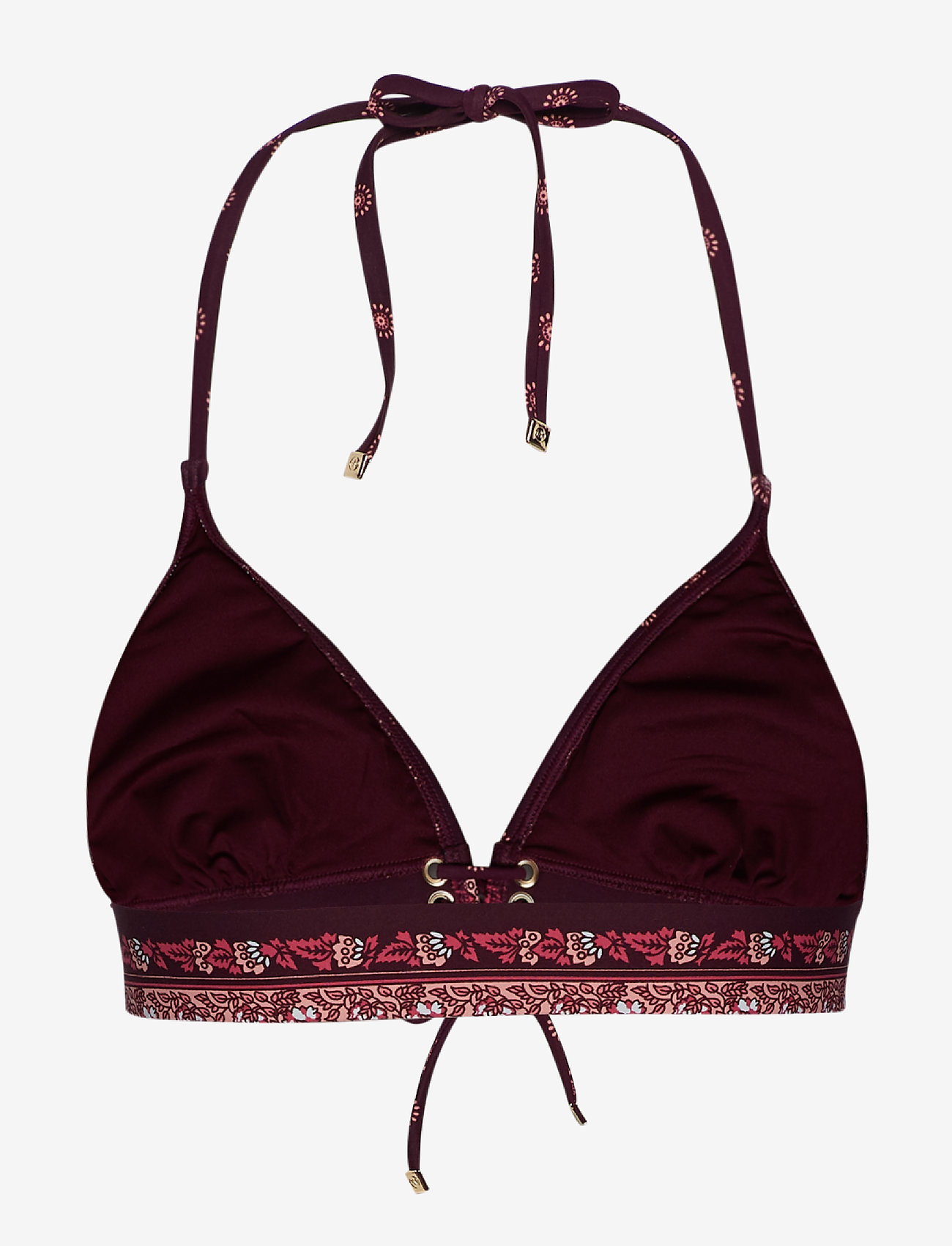 Michael Kors Swimwear - LACE UP TOP - cordovan - 1