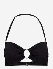 Michael Kors Swimwear - Iconic Solids Logo Ring Bandeau - black - 3