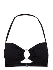 Michael Kors Swimwear - Iconic Solids Logo Ring Bandeau - black - 4