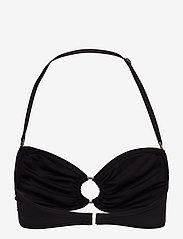 Michael Kors Swimwear - Iconic Solids Logo Ring Bandeau - black - 5