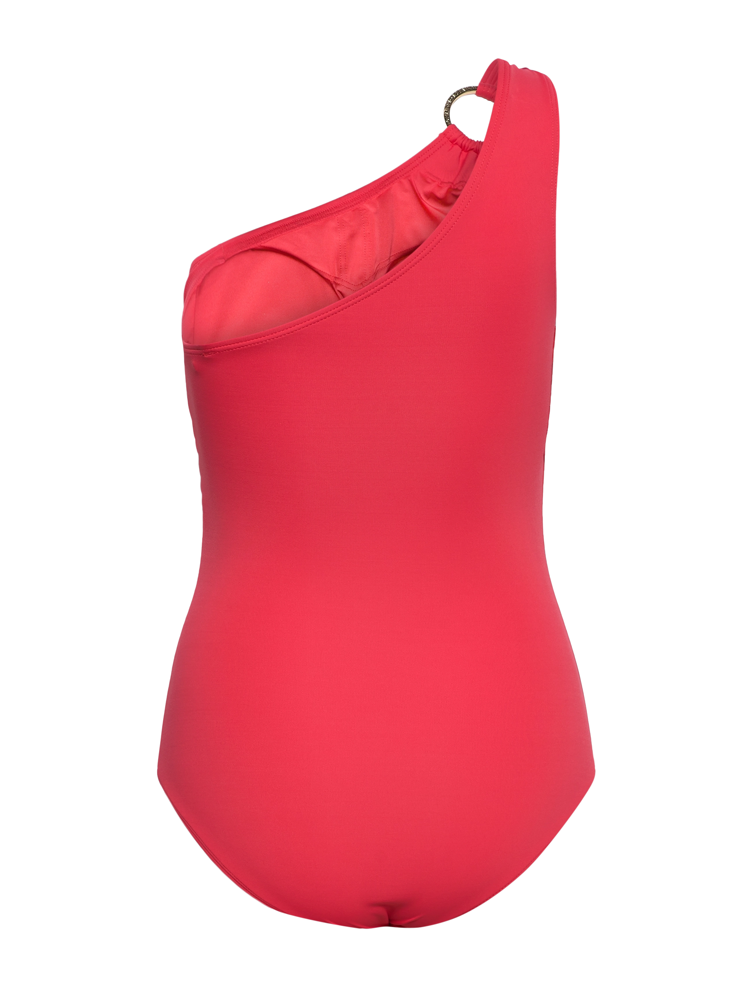 Michael Kors Swimwear - Iconic Solids Logo Ring Oneshoulder Onepiece - sangria - 3