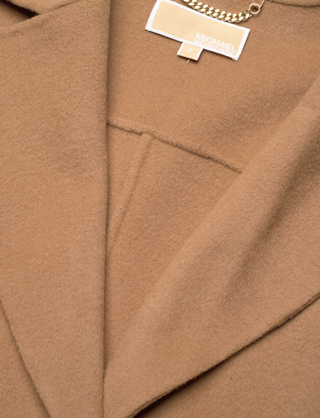 Michael kors dark camel coat sales