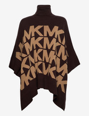 OVERSIZE MK LOGO PONCHO - CHOCOLATE