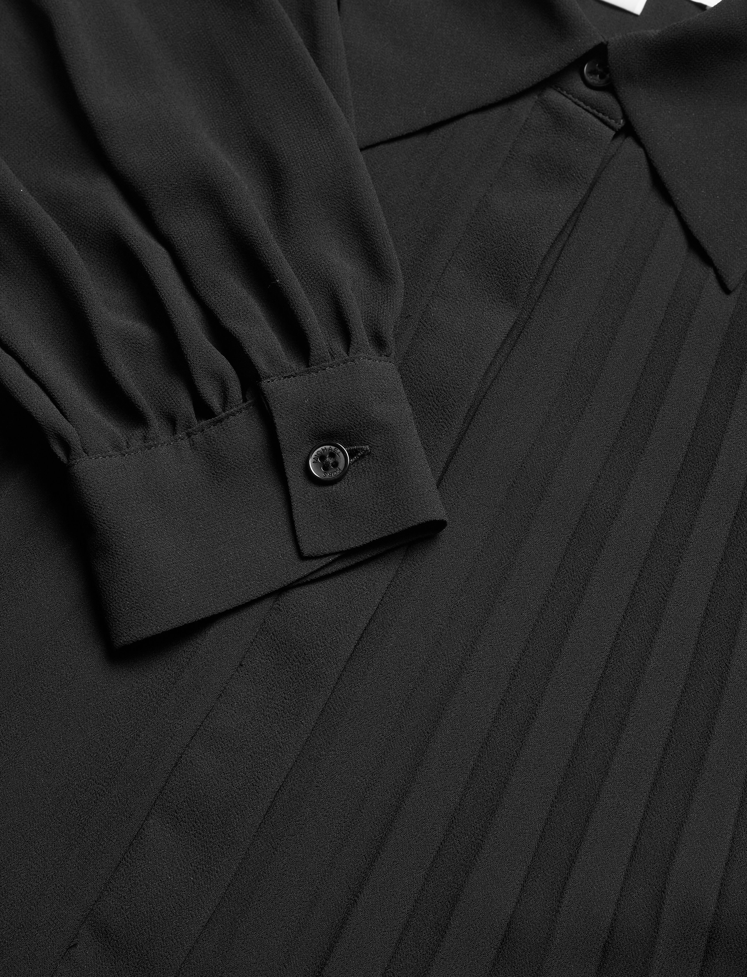 Michael Kors - PLEATED MINI SHIRT DRESS - black - 2