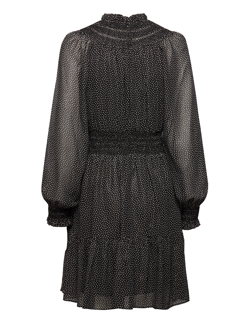 Michael Kors - DOTS SMOCKED MINI DR - korte kjoler - black/gold - 1