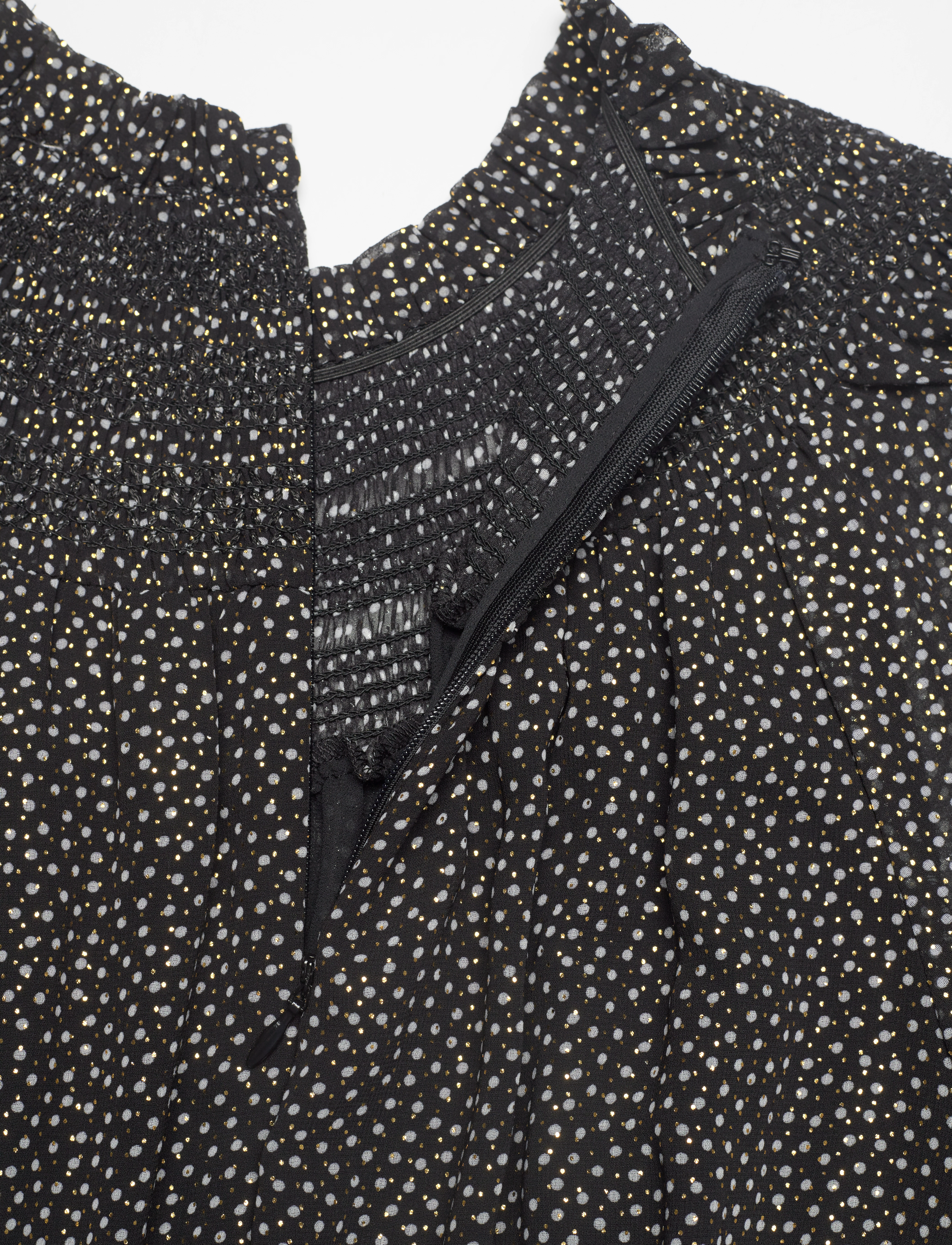 Michael Kors - DOTS SMOCKED MINI DR - short dresses - black/gold - 3