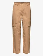 ZIP PKT CARGO PANT - DARK CAMEL