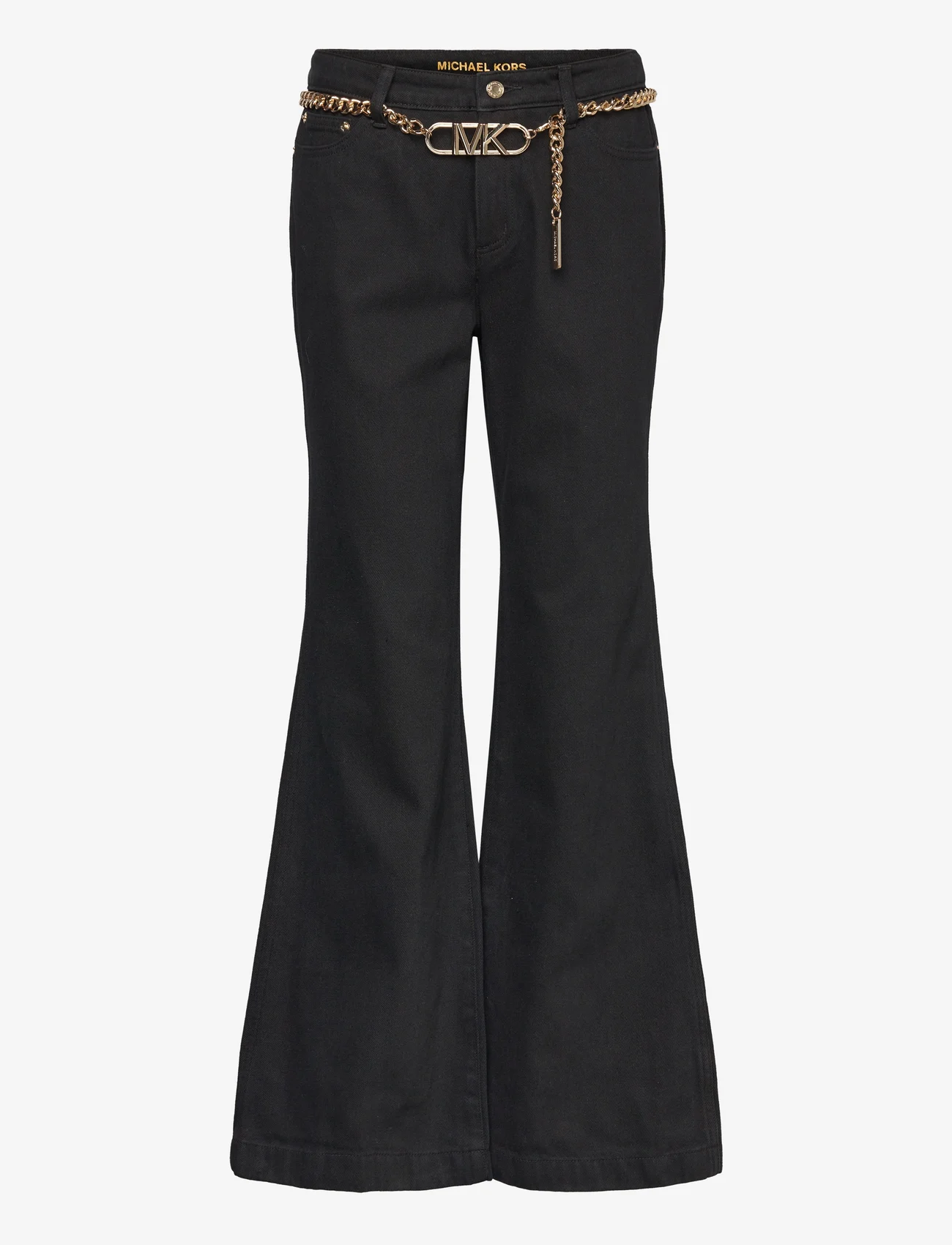 Michael Kors - FLARE CHAIN BELT DNM JEAN - flared jeans - black - 0
