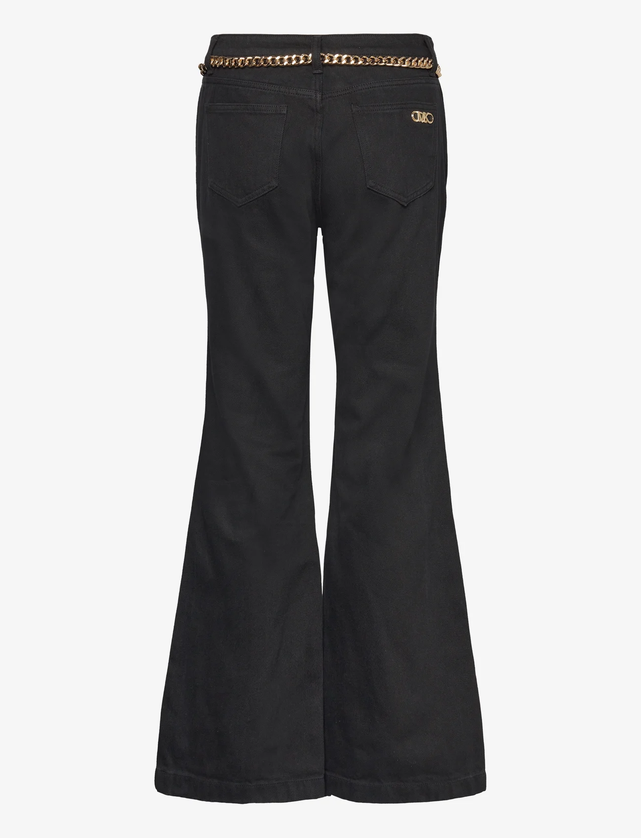 Michael Kors - FLARE CHAIN BELT DNM JEAN - džinsa bikses ar zvanveida starām - black - 1
