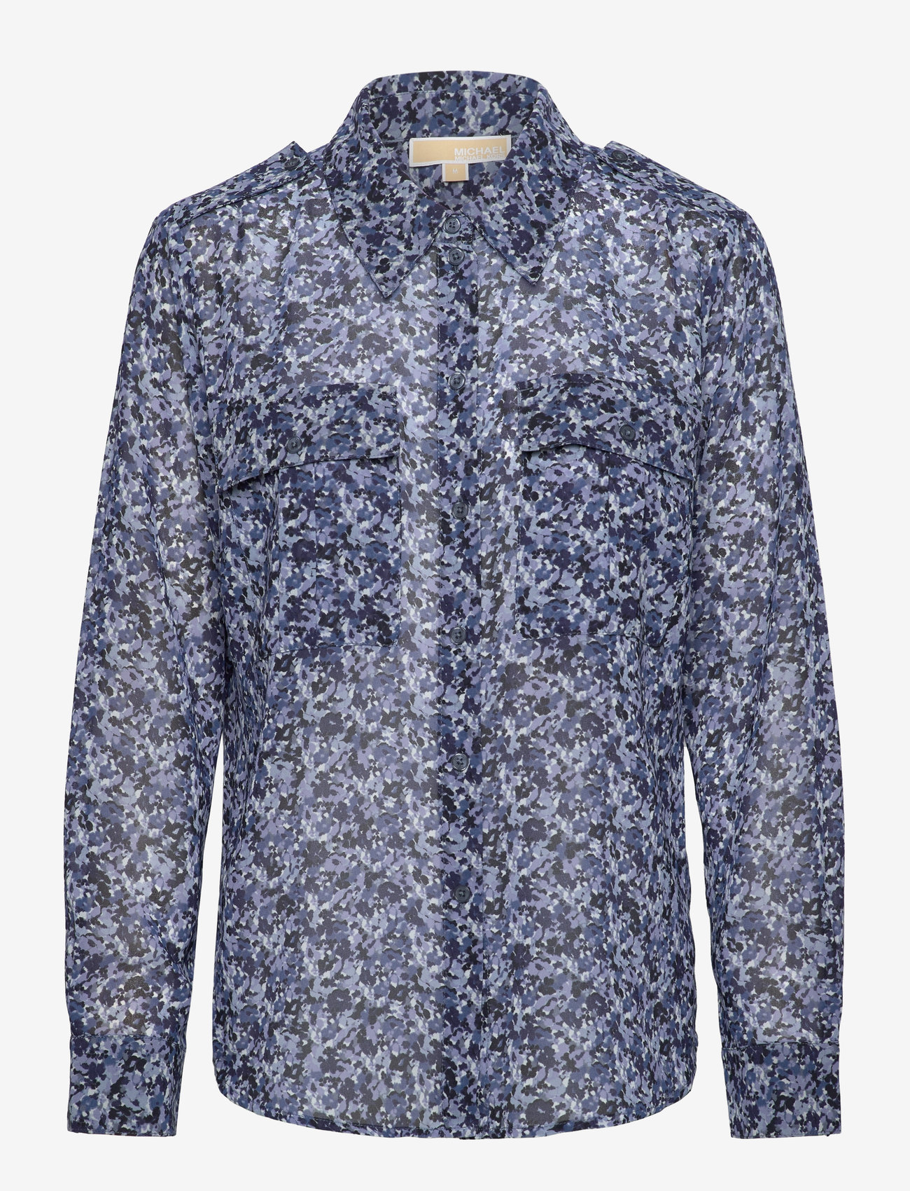 Michael Kors - BTN DOWN BLOUSE - long-sleeved blouses - admiral - 0