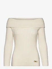 Michael Kors - OFF SHLDR FOLD SWTR TOP - swetry - bone - 0