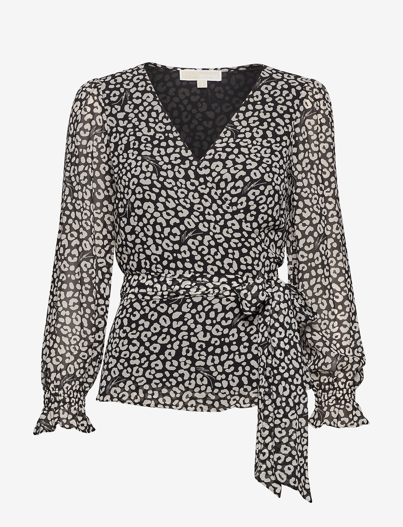 LUX CAT WRAP TOP - BLACK/BONE