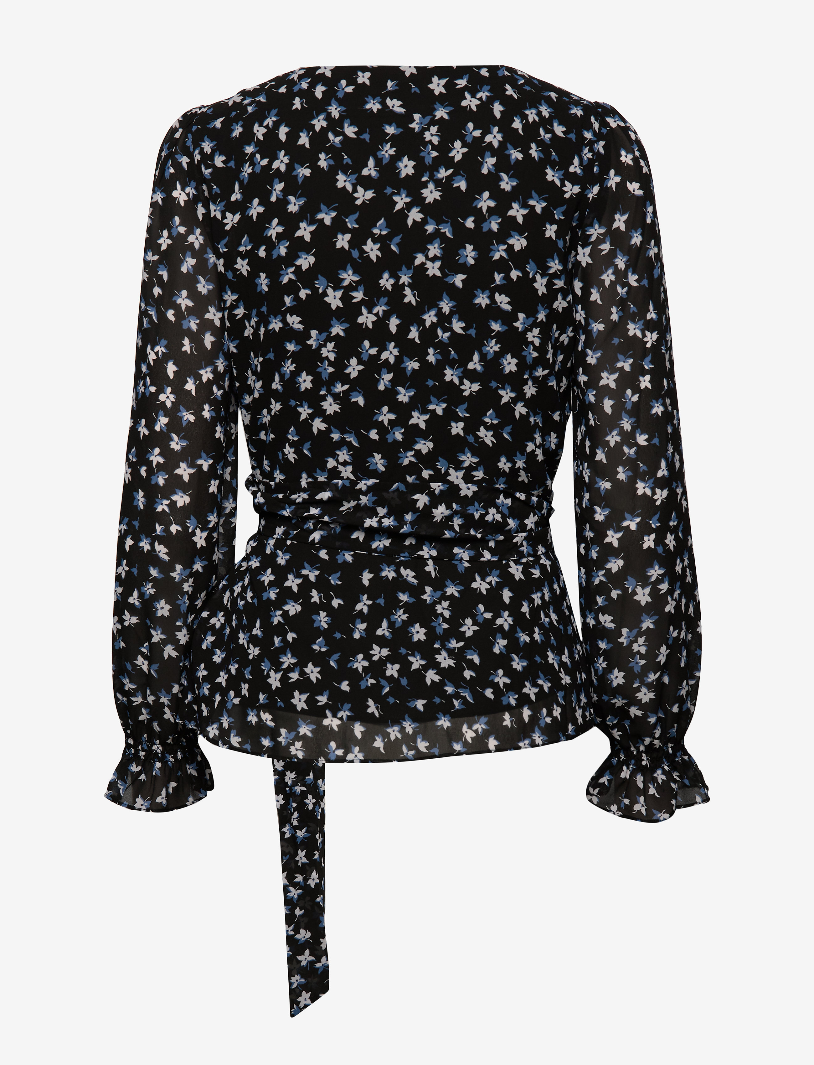 Michael Kors - TSSD LILLIES WRAP TOP - blk/vntgblue - 1