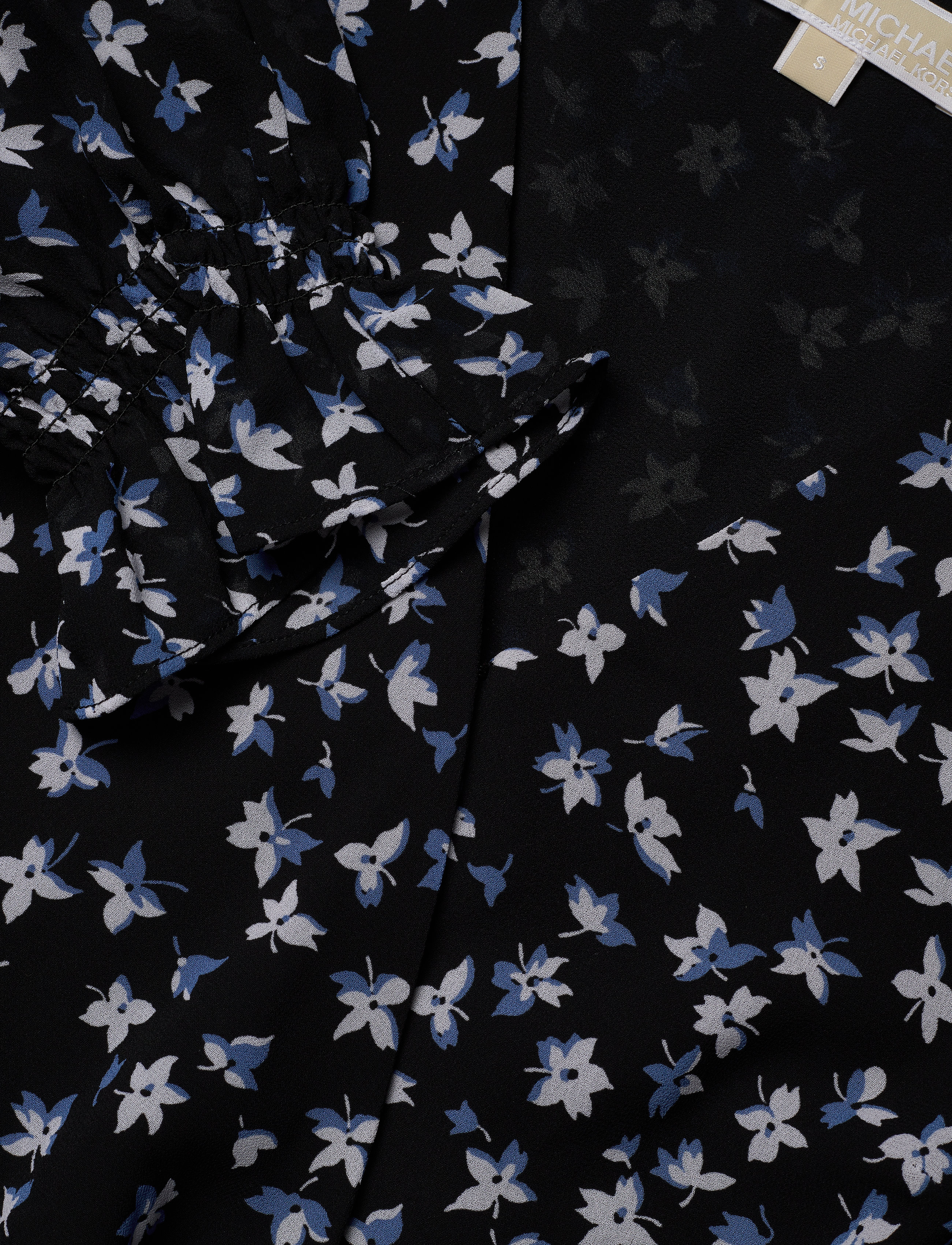 Michael Kors - TSSD LILLIES WRAP TOP - blk/vntgblue - 2