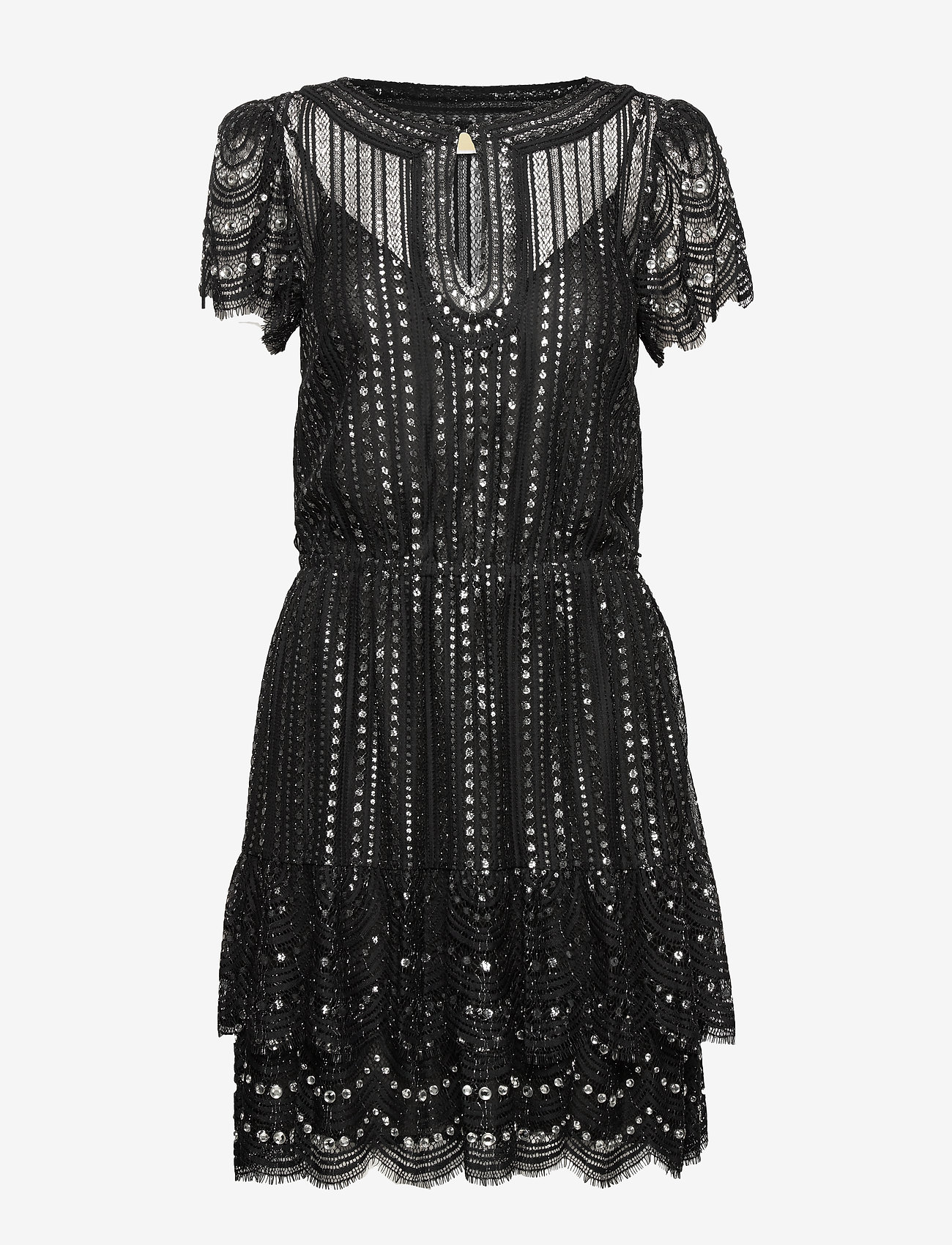 Michael Kors - LUX METAL LACE DRESS - blk/silver - 2