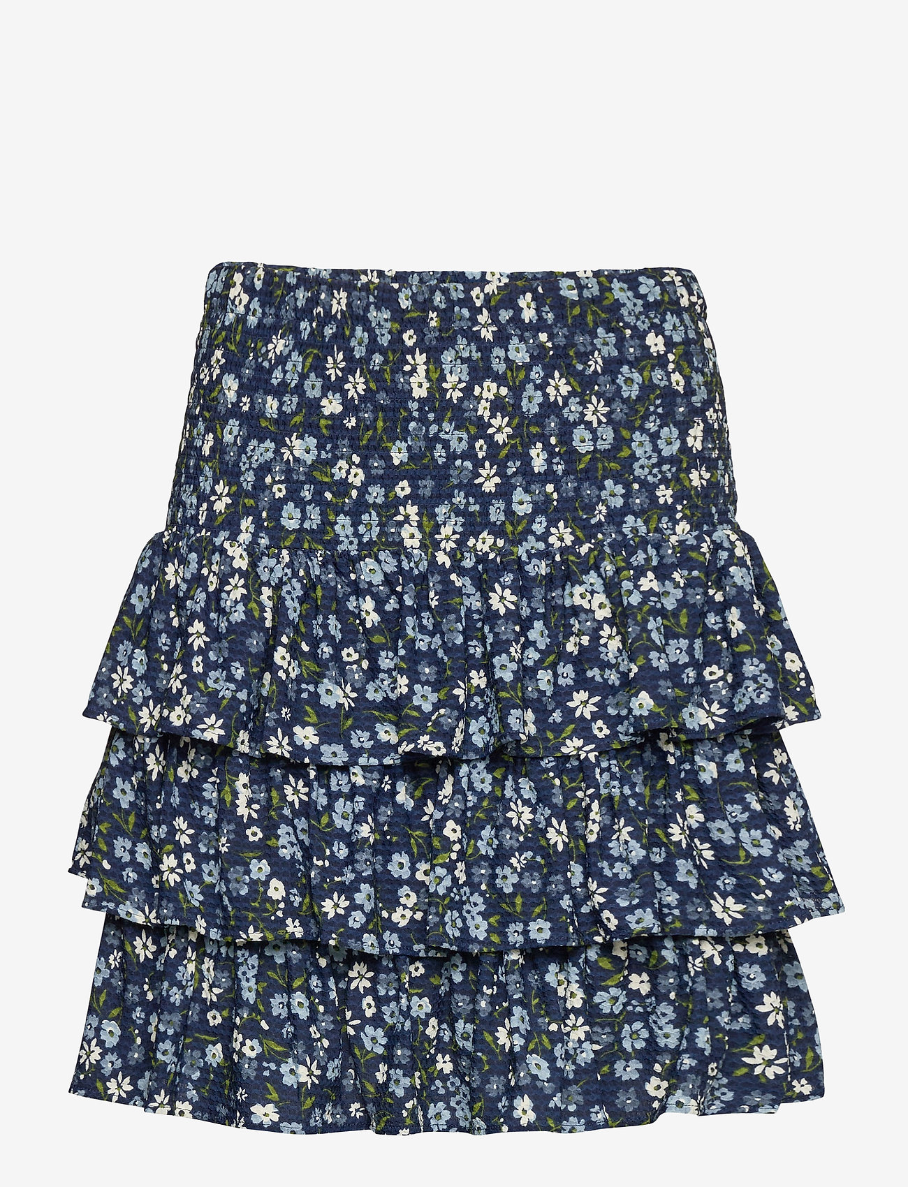 GRDN PATCH TIER SKRT - CHAMBRAY