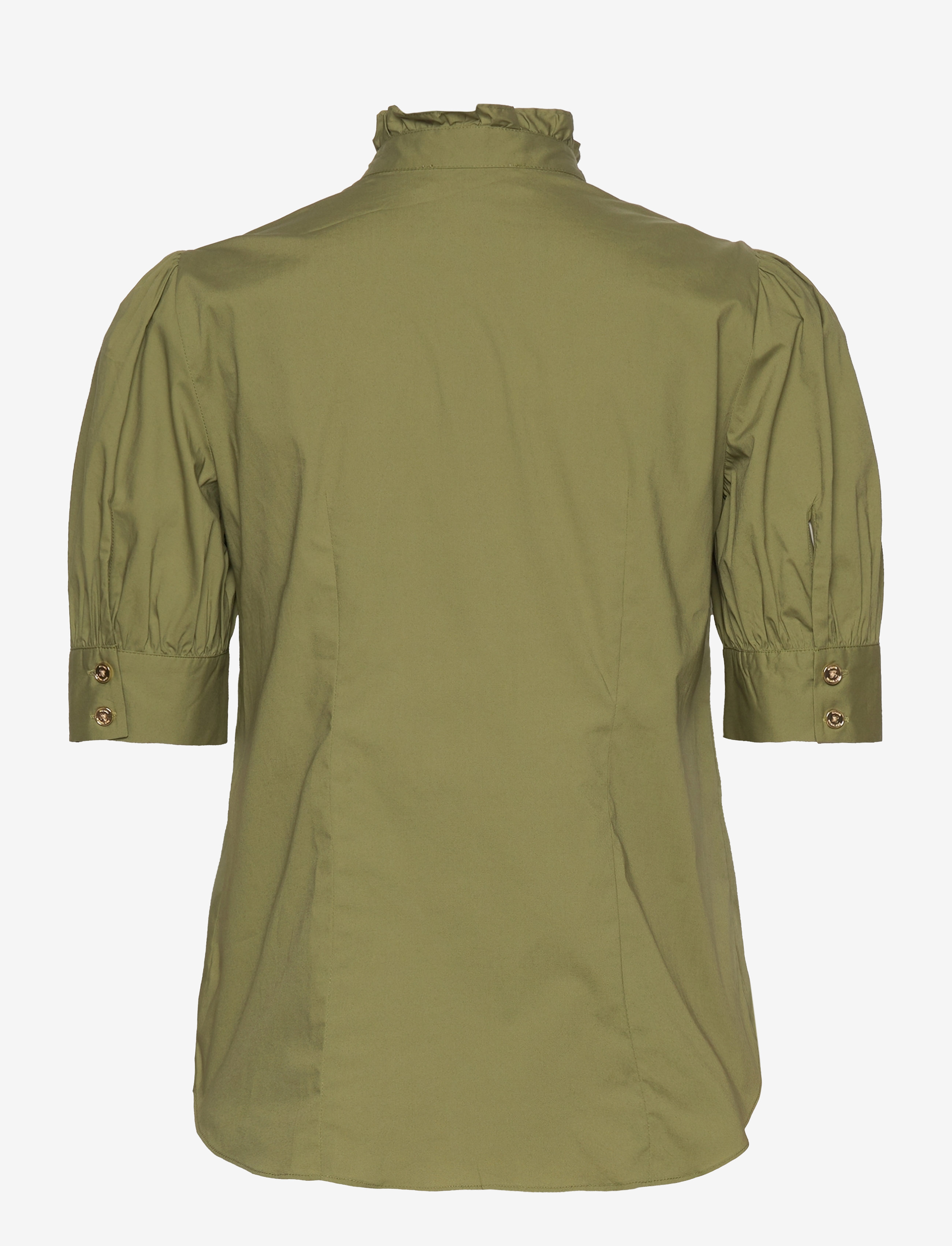 Michael Kors - CTN SHORT PUFF SLV TOP - smoky olive - 1