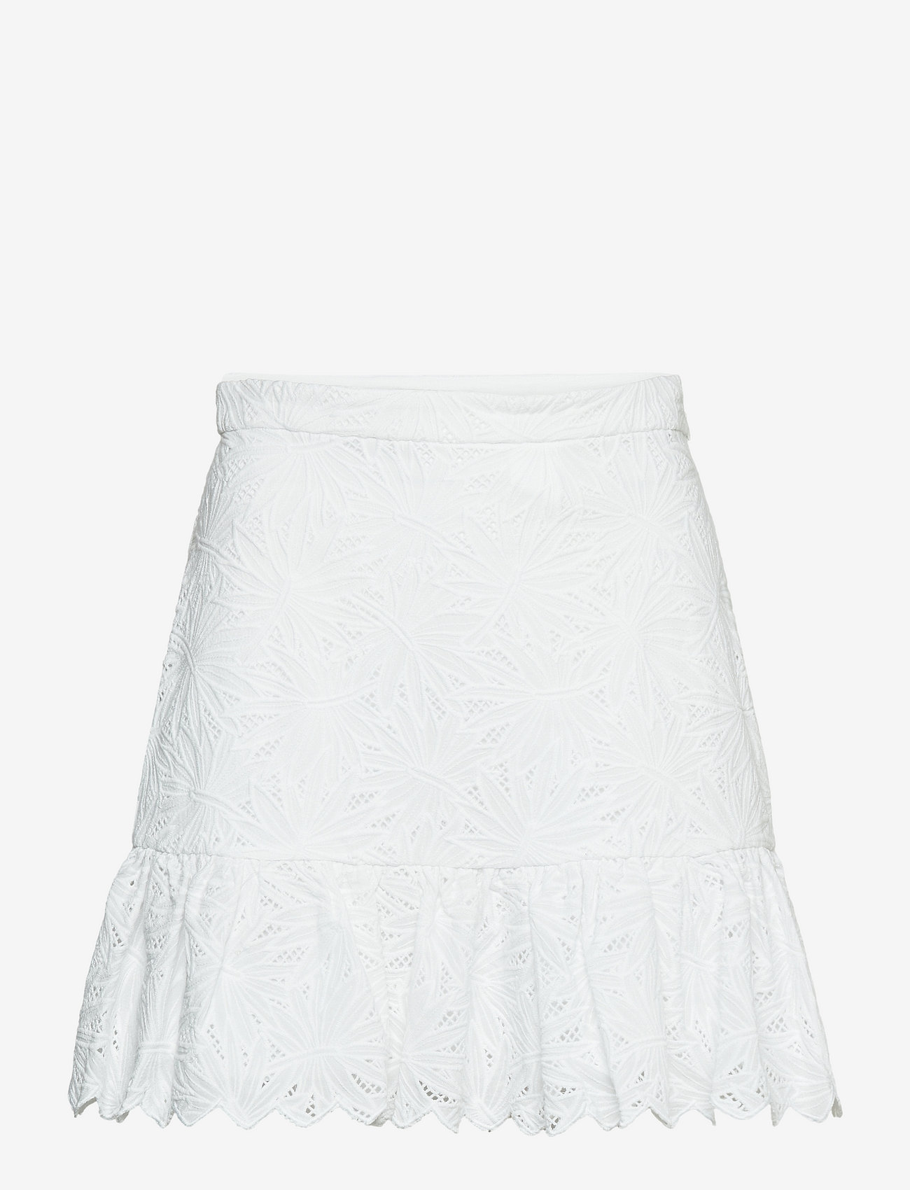Michael Kors - PALM EYLT RFLE MINI SKIRT - korta kjolar - white - 0