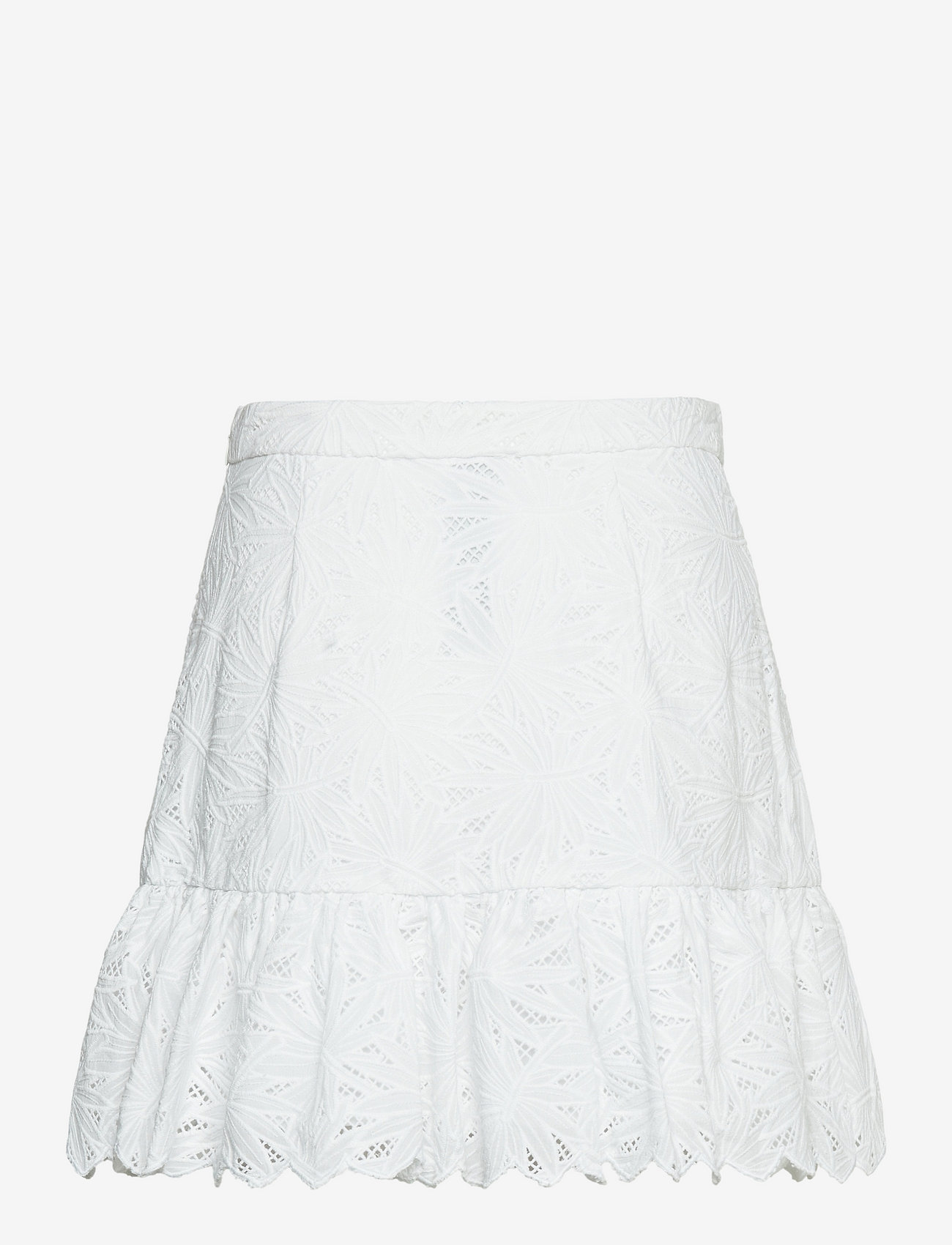 Michael Kors - PALM EYLT RFLE MINI SKIRT - korta kjolar - white - 1