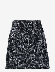 BELT DUST RFLE MINI SKIRT - WHITE/BLACK