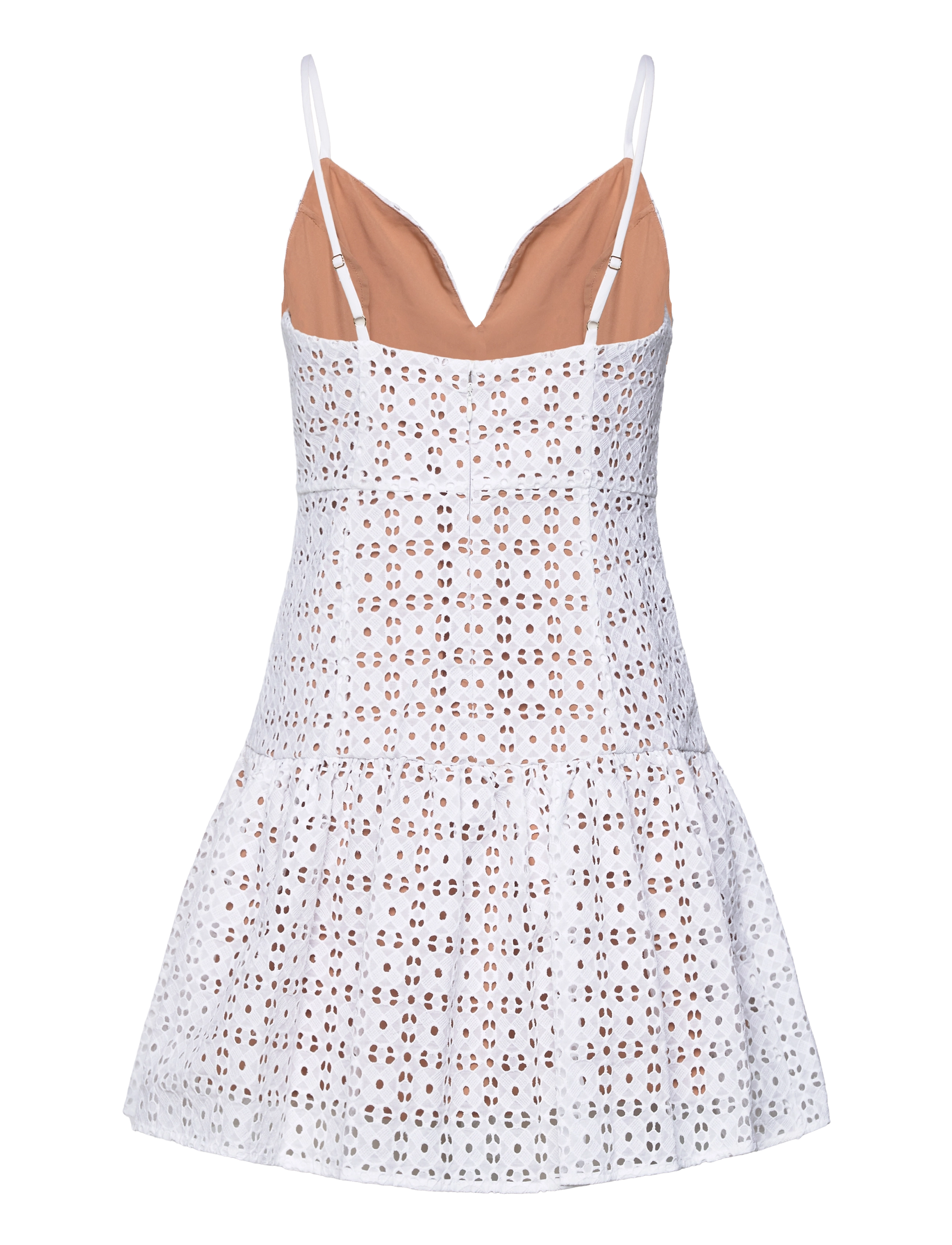 Michael Kors - EYELET MIDI DRS - kurze kleider - white - 2
