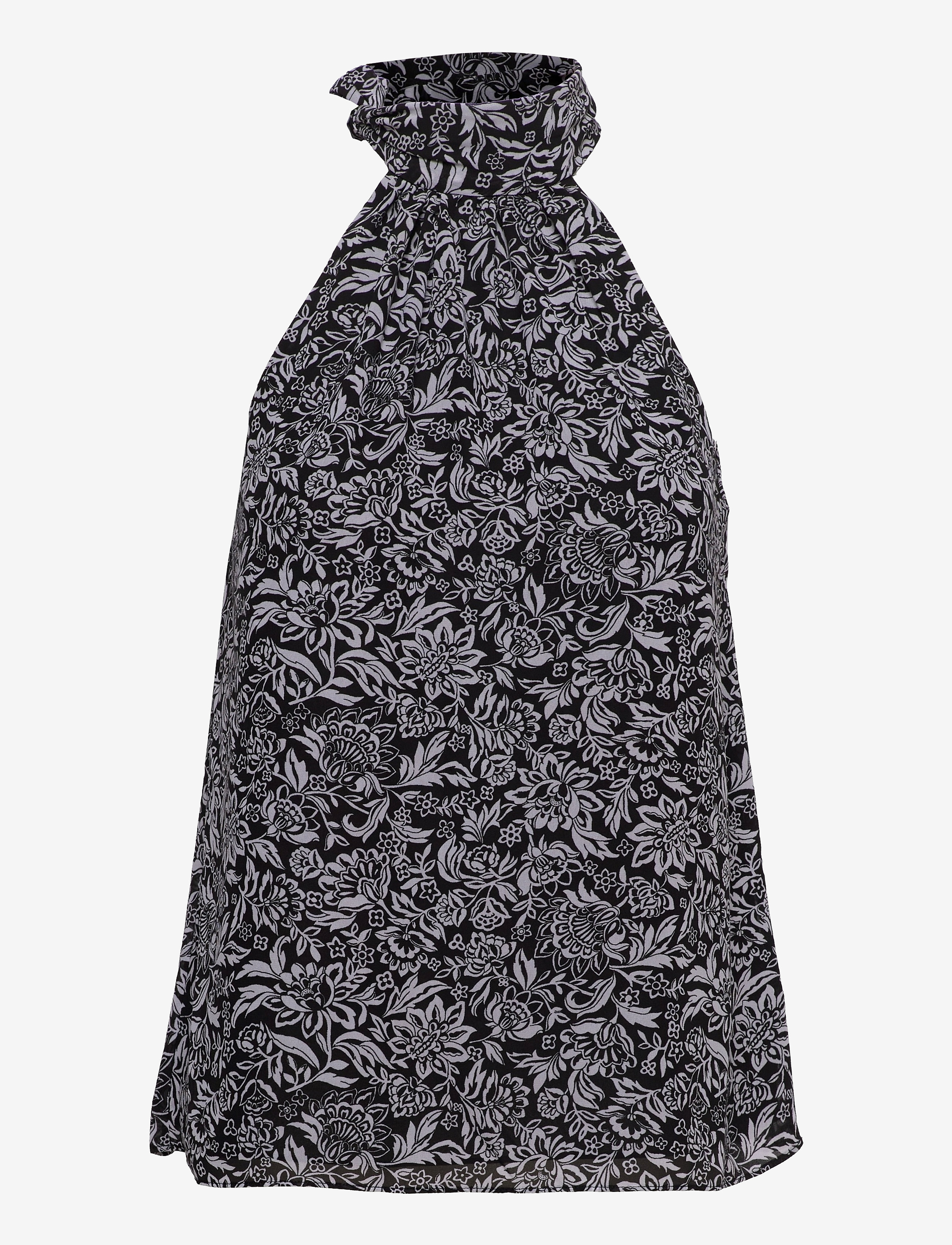 Michael Kors - BICOLOR HIPPIE HLTR TOP - black/white - 0