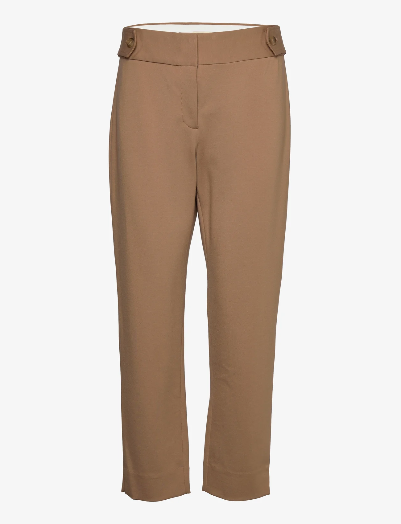 Michael Kors - PONTE CROP PANT W SLITS - tailored trousers - cafe - 0