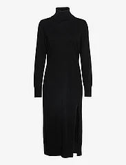 Michael Kors - TURTLE NK SLIT MIDI DRS - knitted dresses - black - 0