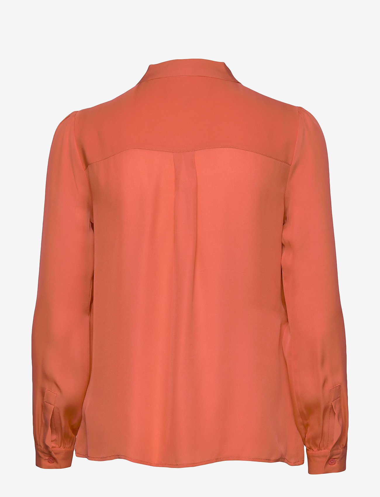 Michael Kors - SOLID SILK BOW BLSE - coral peach - 1