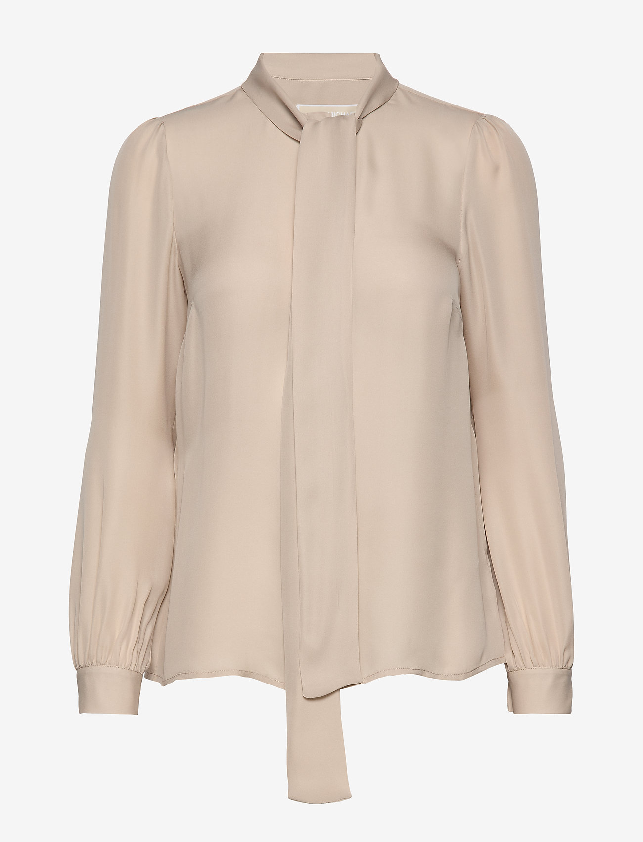 Michael Kors - SOLID SILK BOW BLSE - dune - 1
