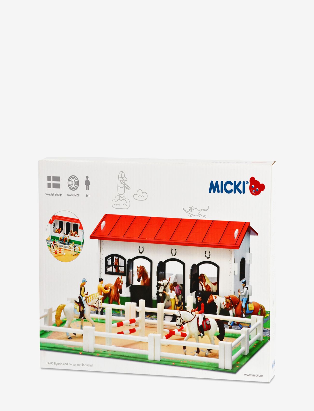 Micki Leksaker - STALL MED PADDOCK - legesæt - multi - 3