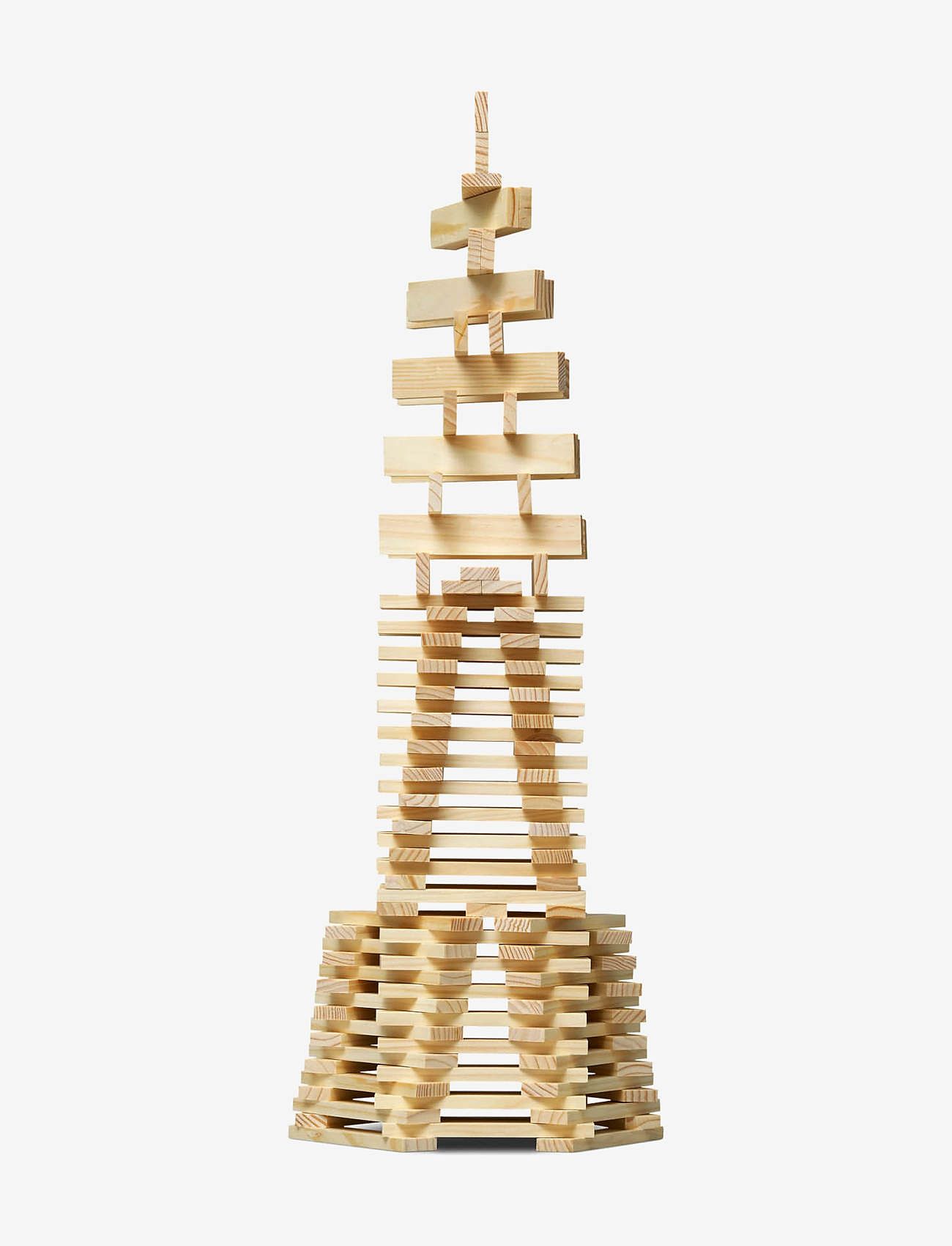 Micki Leksaker - BYGGSTAVAR 200 ST, TRÄVITA - rakennuspalikat - multi - 2