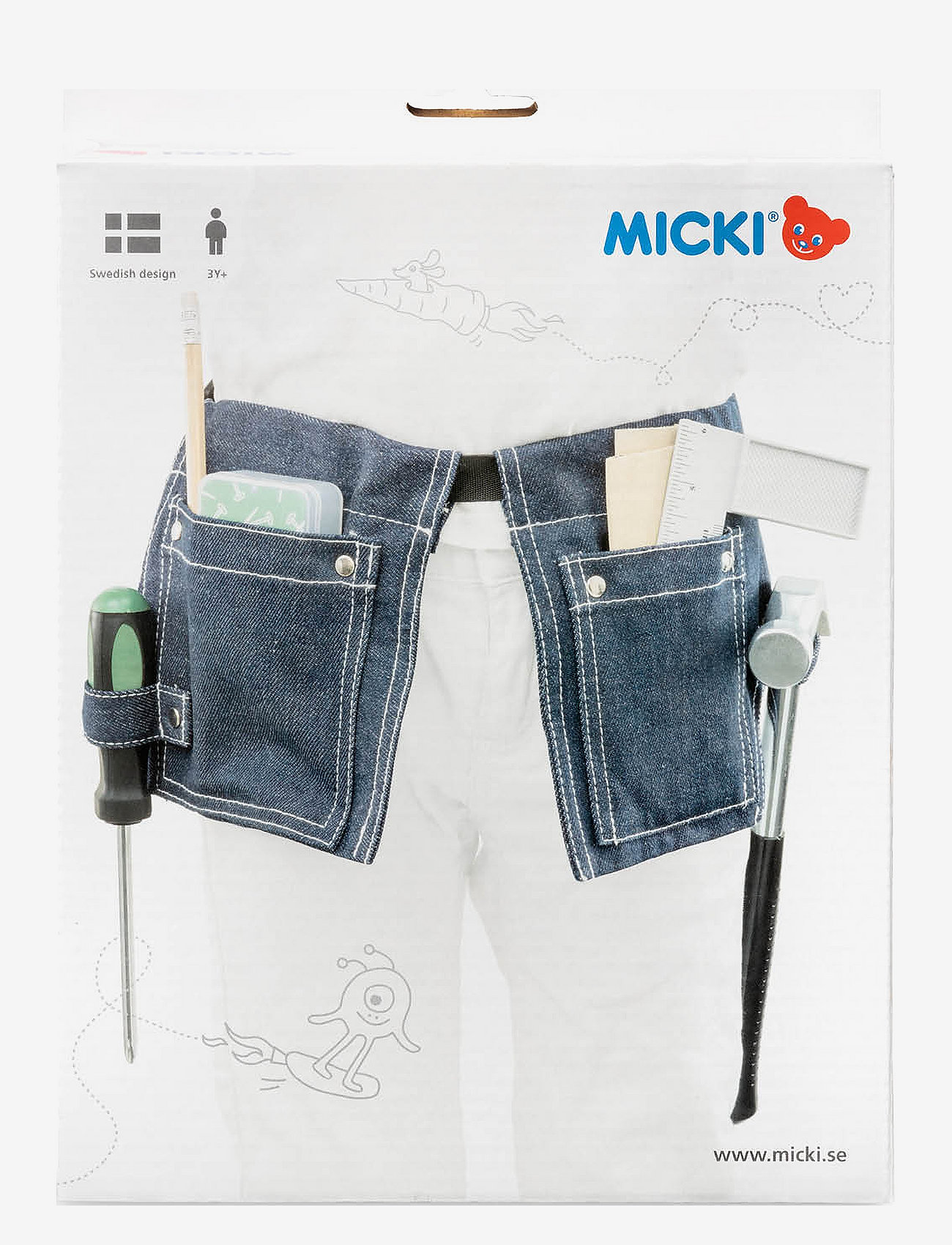 Micki Leksaker - MICKI VERKTYGSBÄLTE M VERKTYG - legetøjsværktøj - multi - 2
