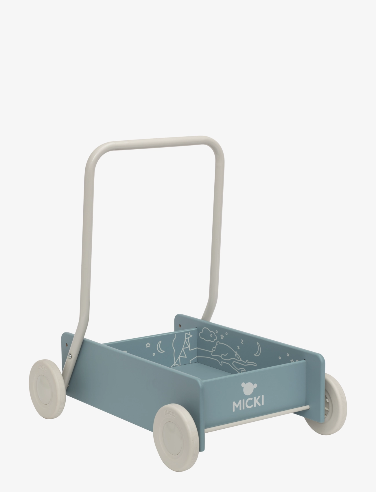 MICKI LÄRA GÅ VAGN BLÅ - MULTI